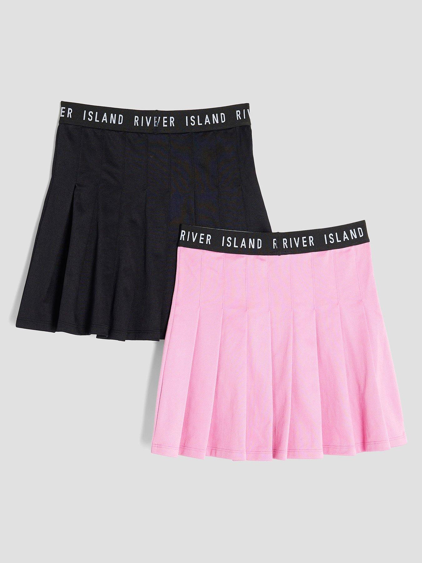 back image of river-island-older-girl-2-pack-ri-skirt-pink