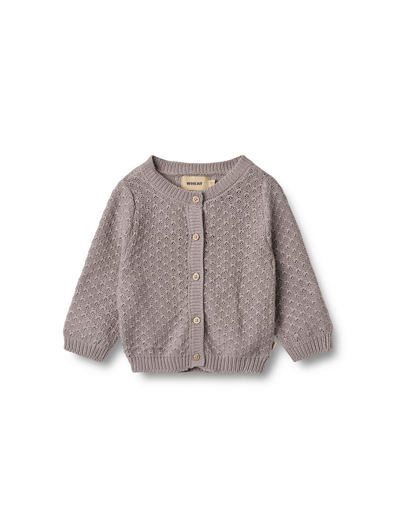 Image 1 of 2 of Wheat Baby Girls Magnella Knitted Cardigan - Purple