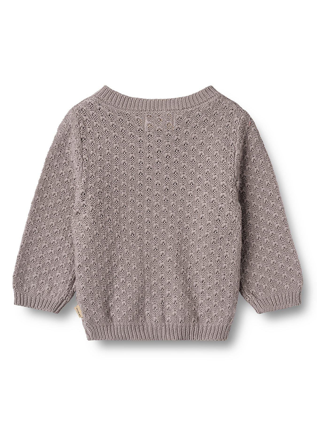 Image 2 of 2 of Wheat Baby Girls Magnella Knitted Cardigan - Purple