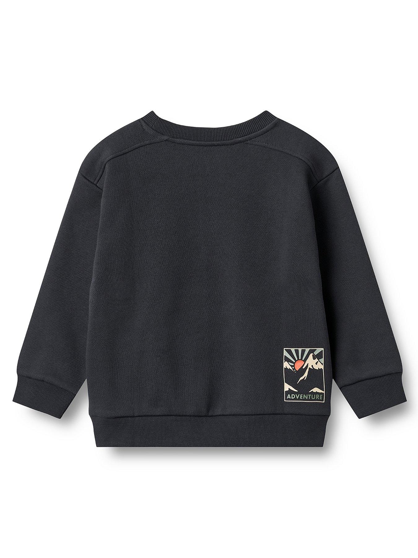 image of wheat-boys-ellis-colourblock-sweatshirt-navy