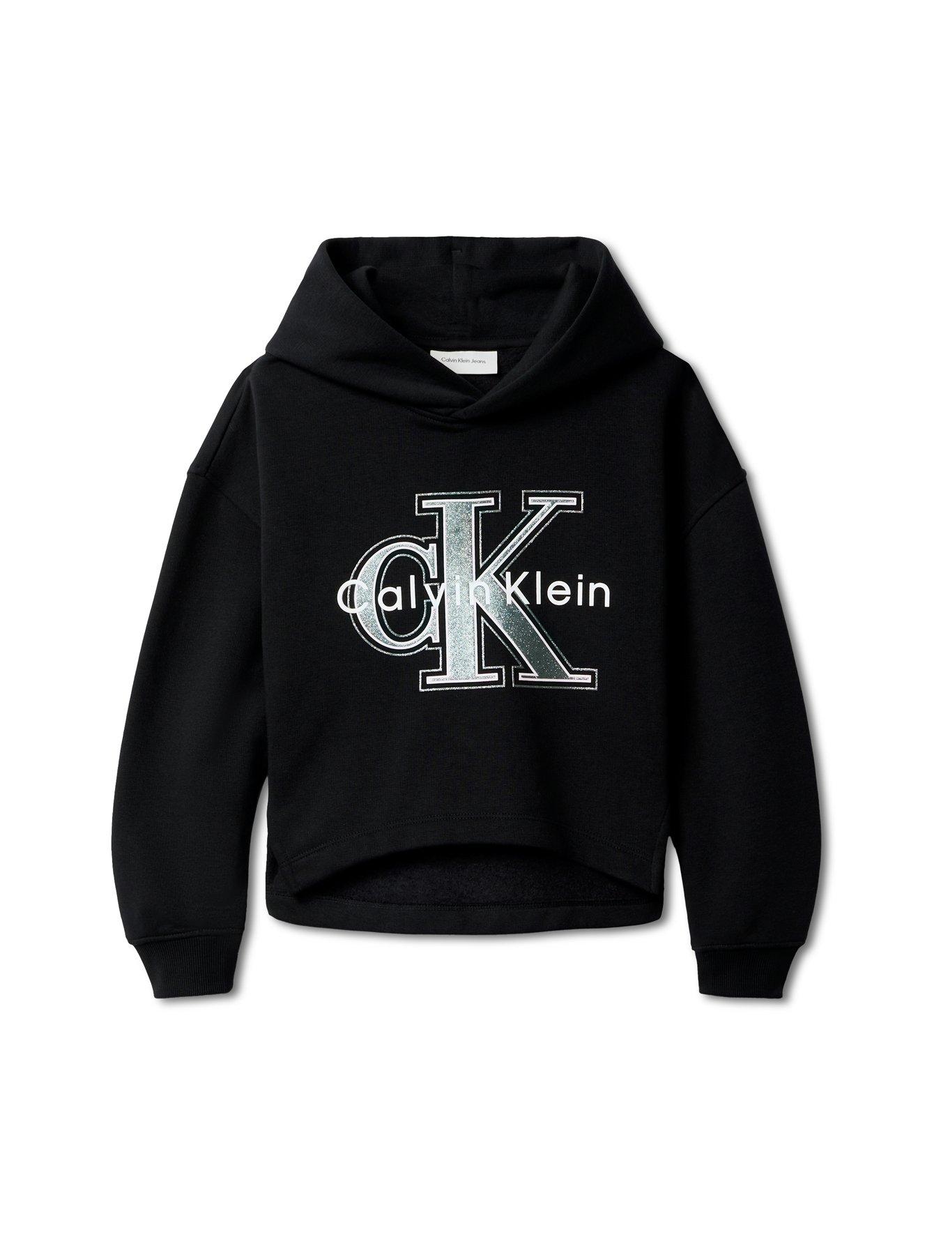 undefined Girls Graphic Fleece Hoodie - Black
