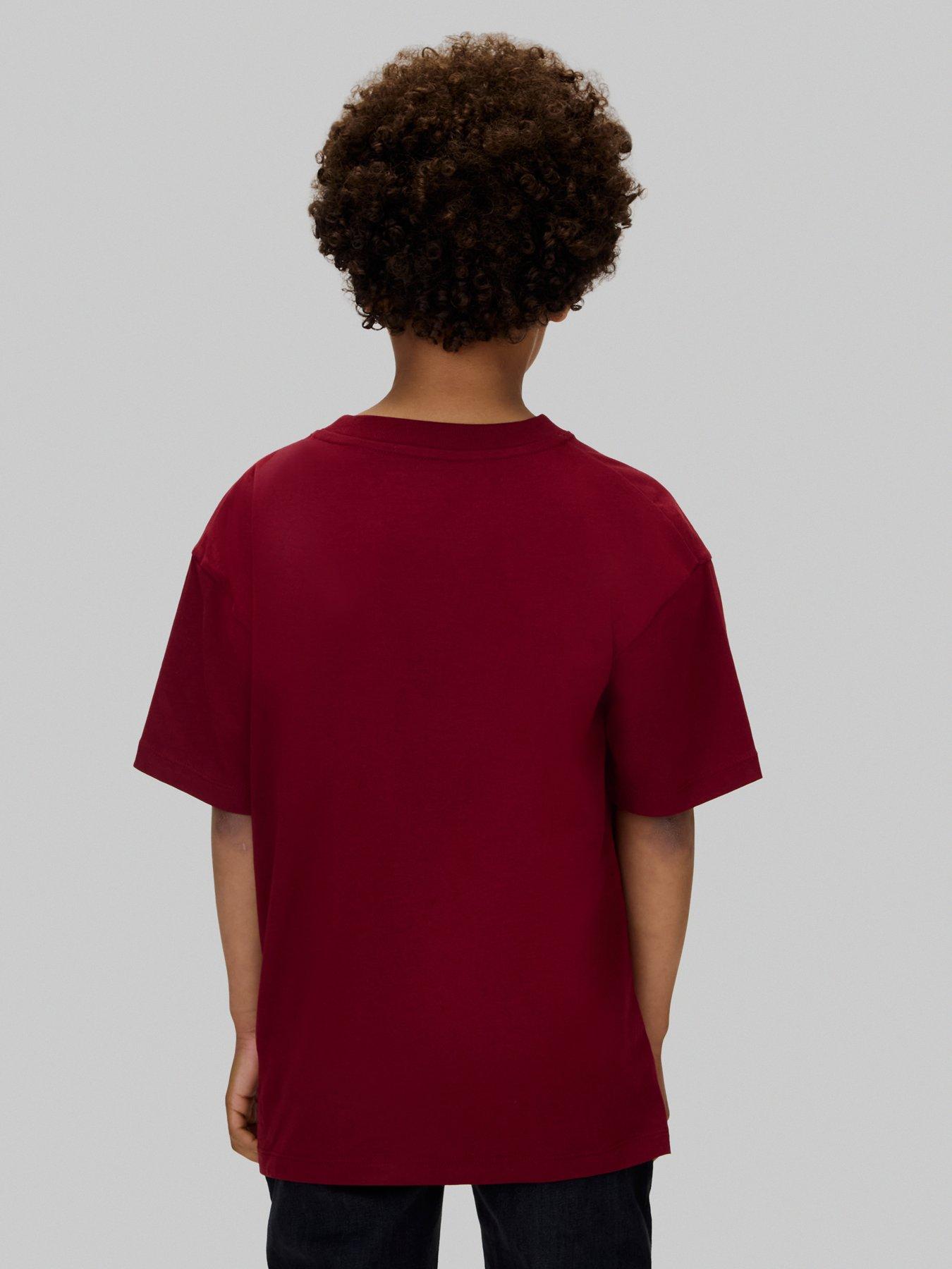 Image 2 of 5 of Calvin Klein Jeans Boys Graphic Short Sleeve T-shirt - Raspberry Chocolate
