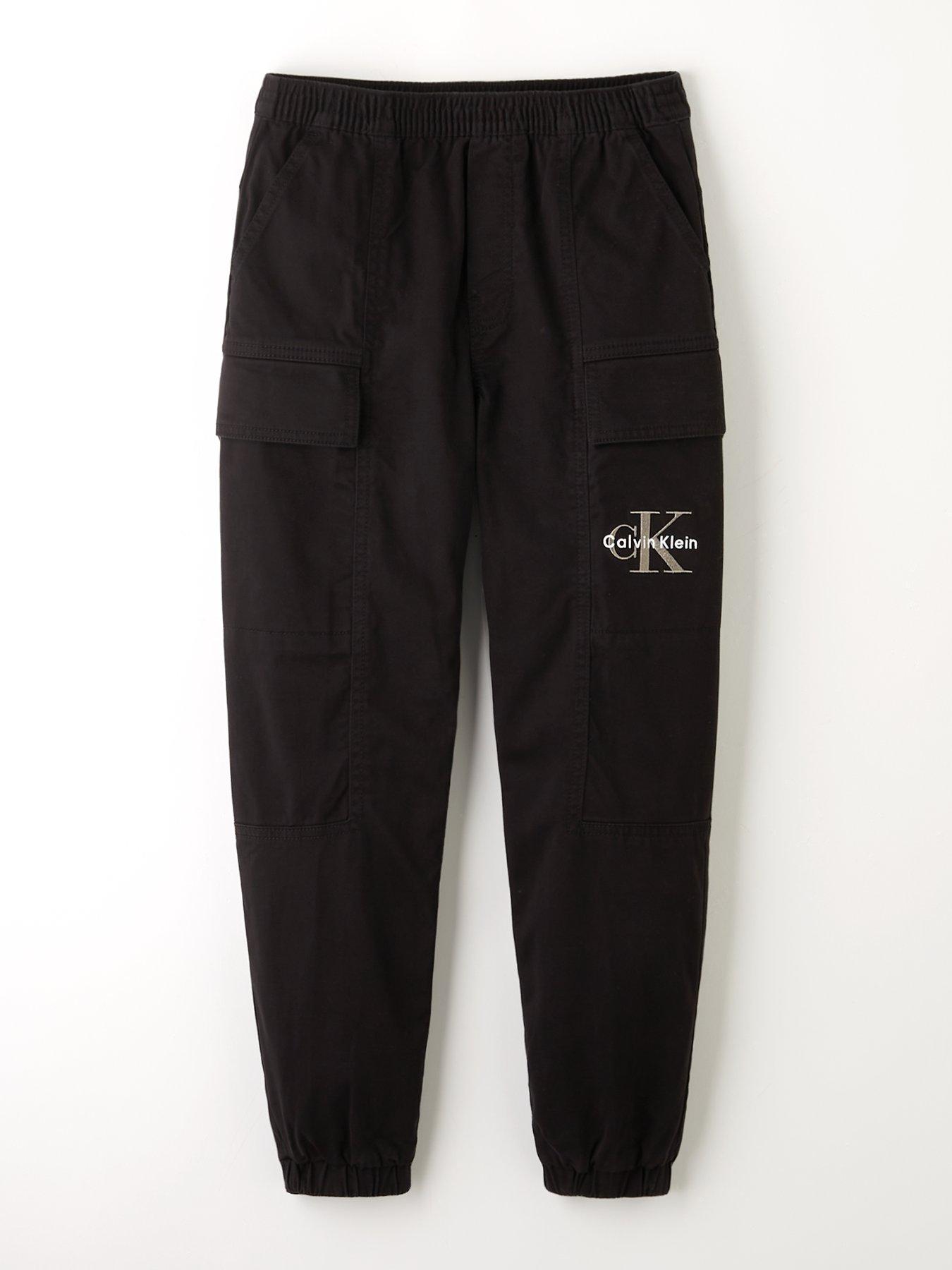 undefined Boys Essential Woven Cargo Pants - Black