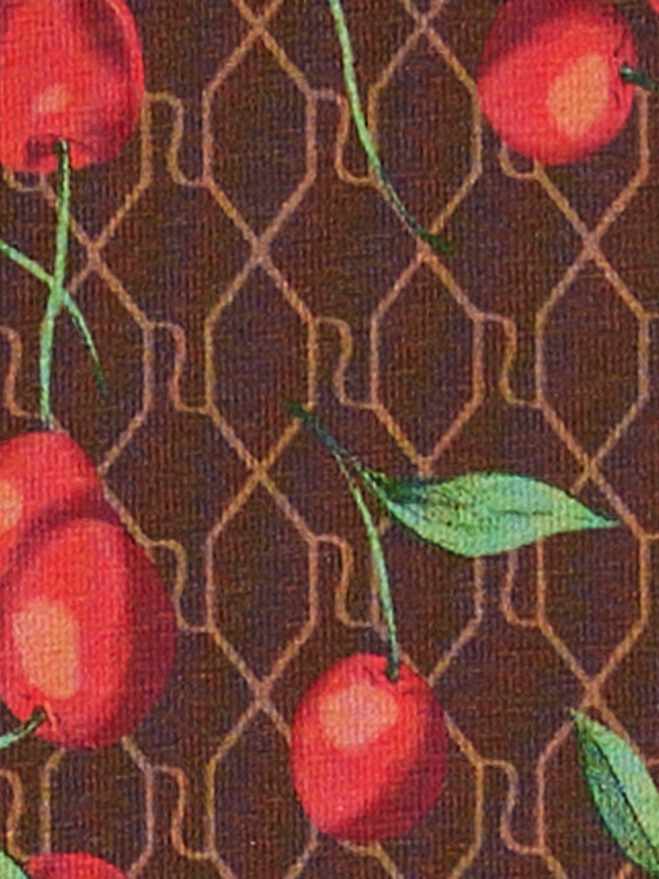 Image 3 of 4 of River Island Older Girls Monogram Cherry Top - Brown