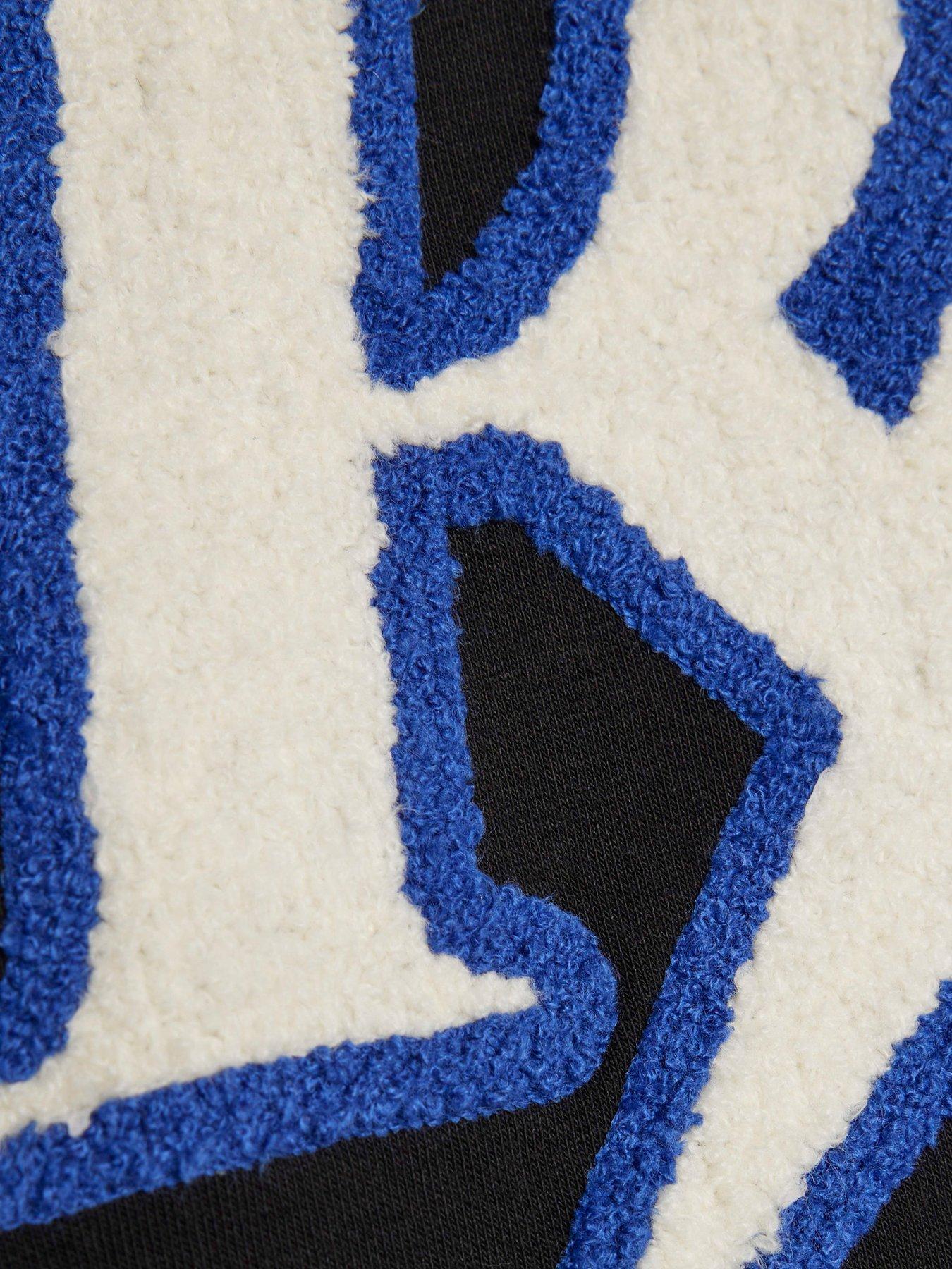  image of river-island-mini-mini-boys-black-r-star-applique-sweatshirt-black