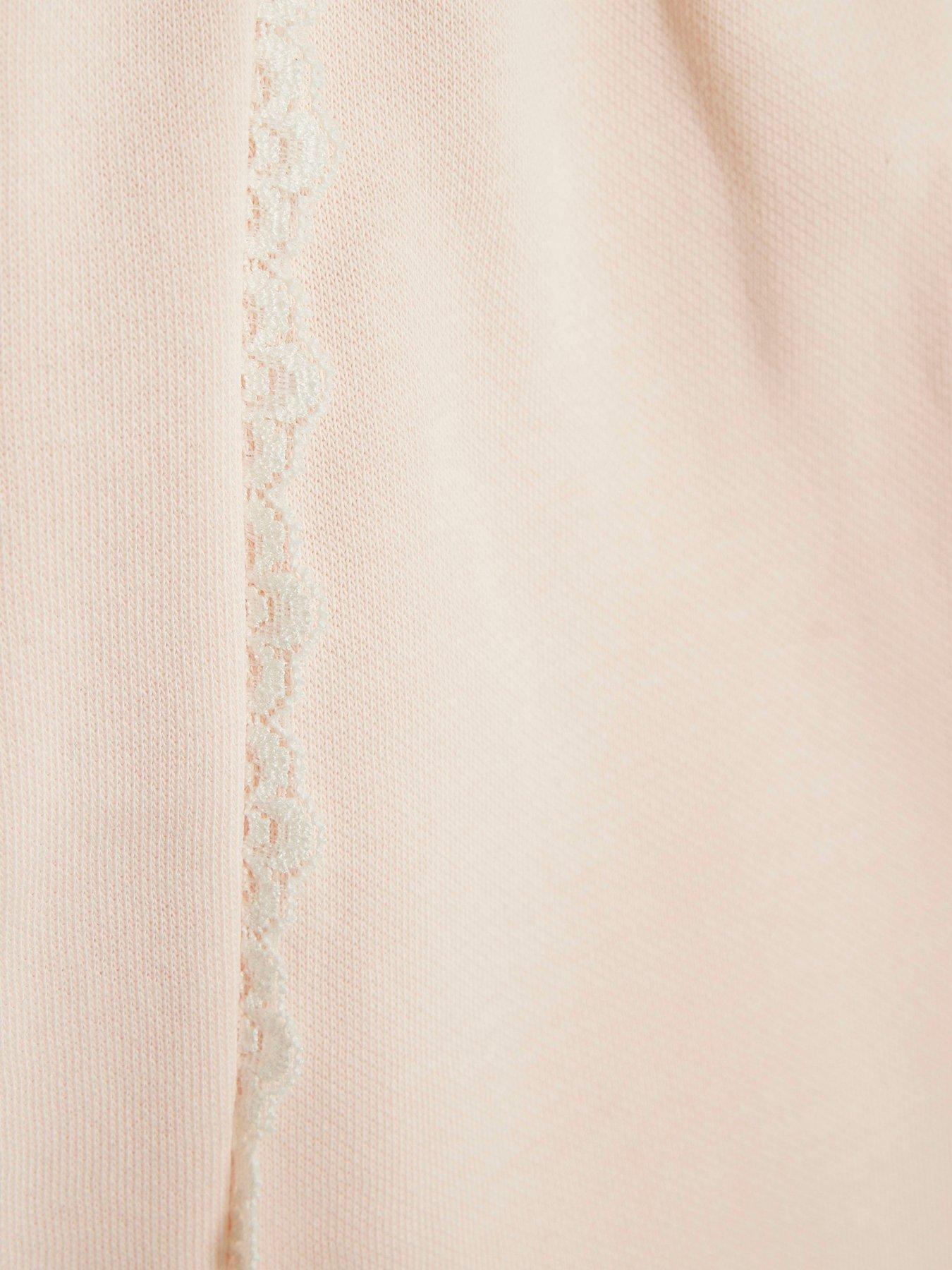  image of river-island-mini-girls-lace-collar-sweatshirt-set-with-tights-light-pink