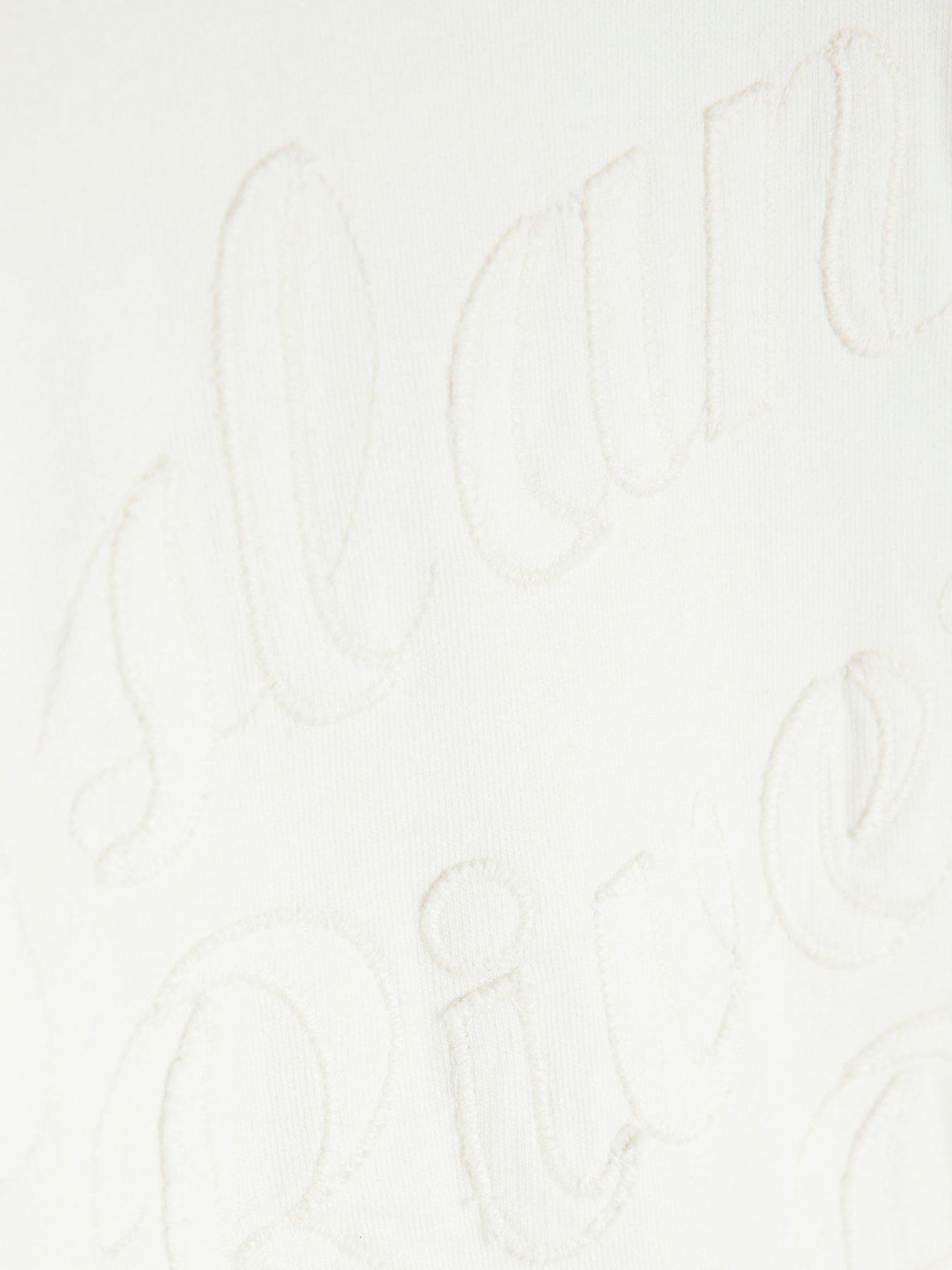 Image 4 of 4 of River Island Mini Girls 2 In 1 Sweatshirt Dress - Cream