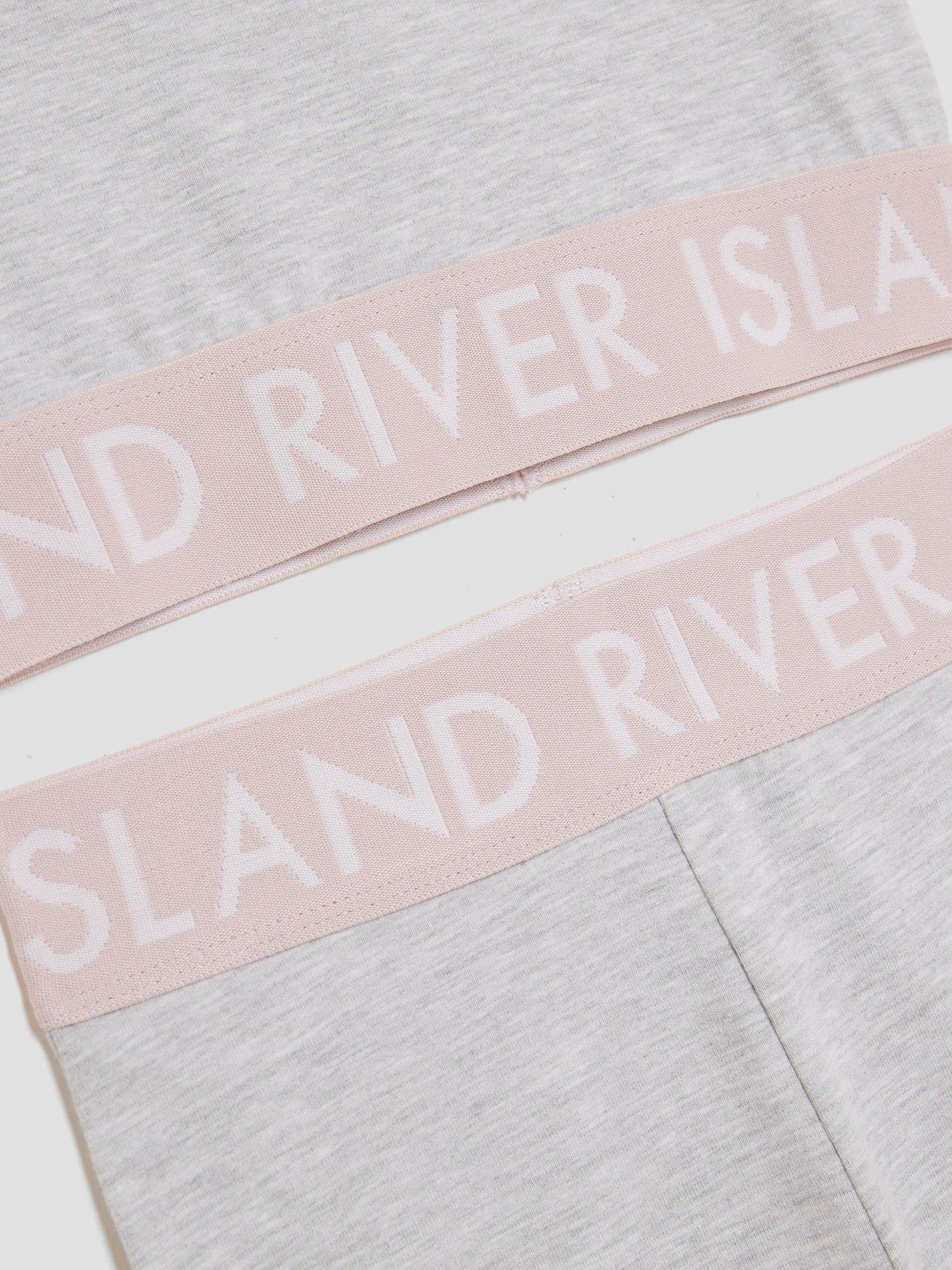  image of river-island-older-girls-waistband-kickflare-set-grey