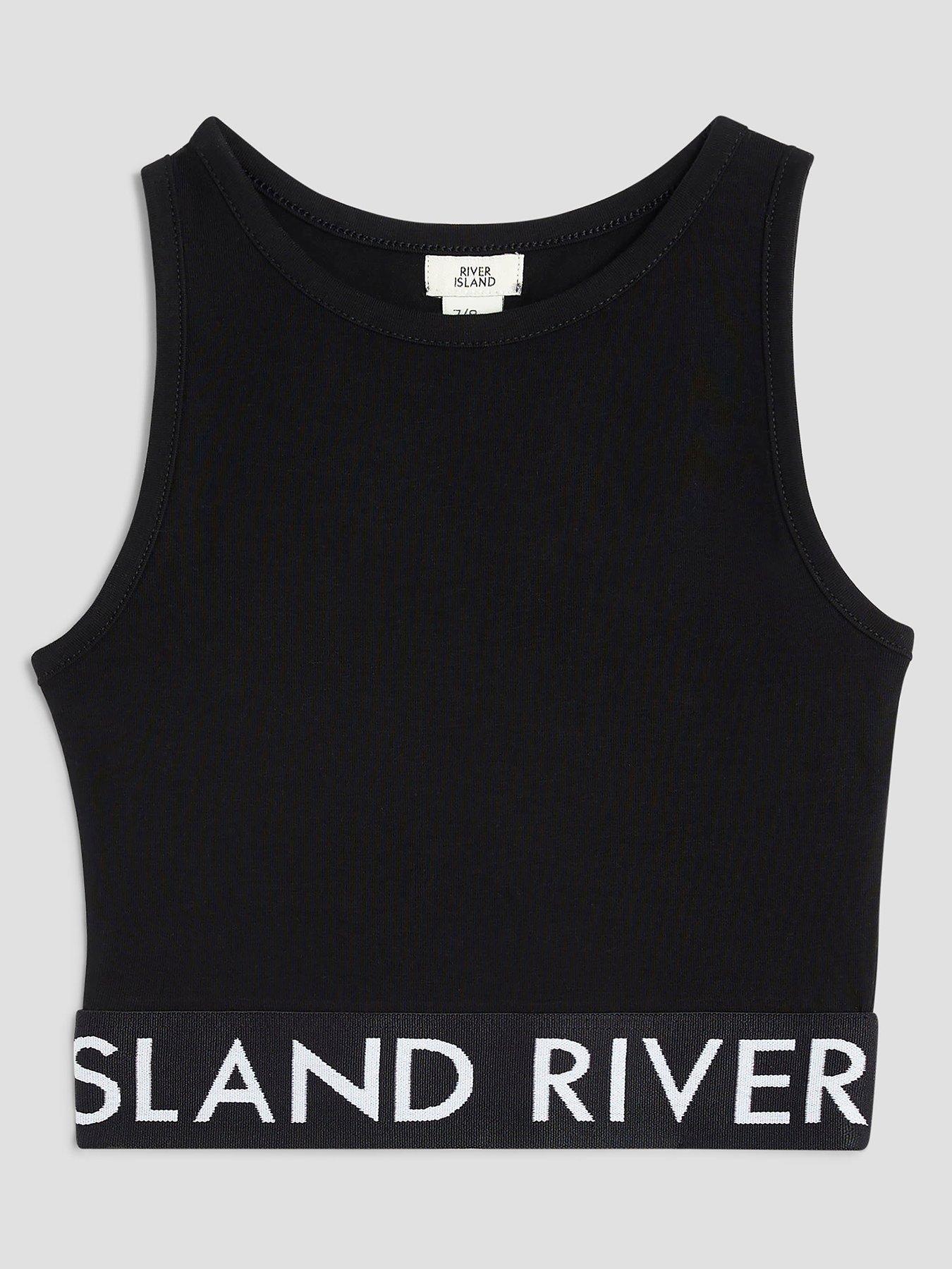 undefined Older Girls Ri Waistband Tank Top  - Black
