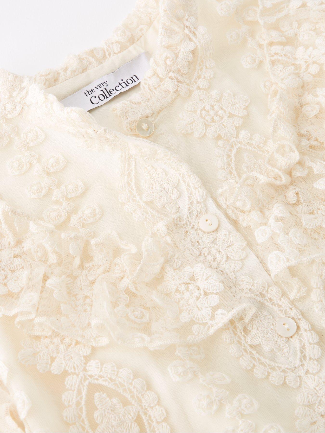 Image 4 of 4 of The Very Collection Girls Lace Blouse - Cream