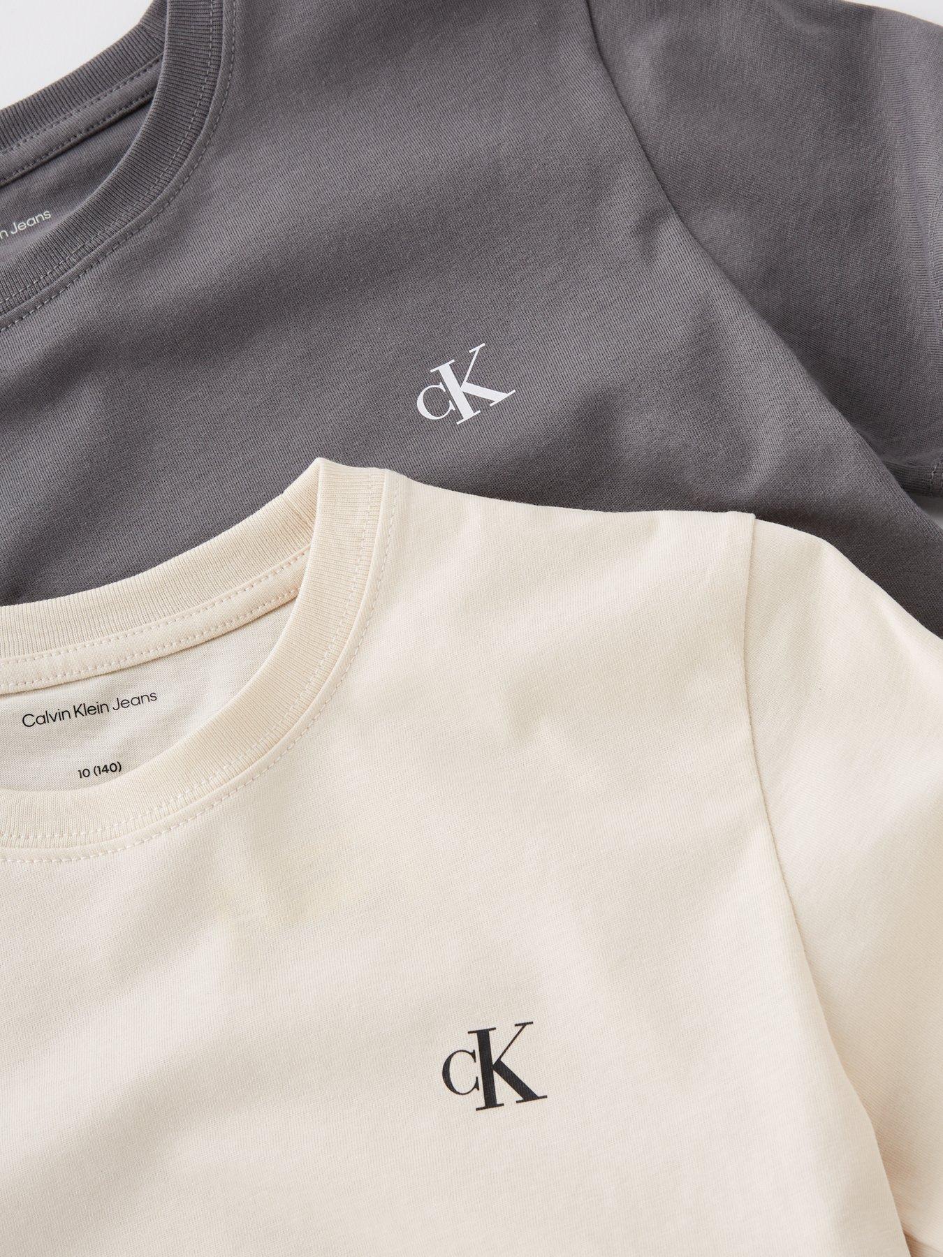  image of calvin-klein-jeans-boys-2-pack-monogram-short-sleeve-t-shirts-granite-greywhitecap-grey