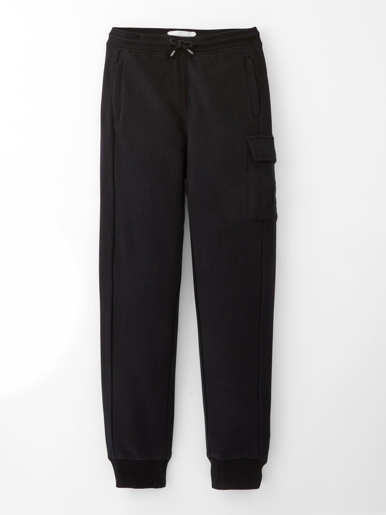 undefined Boys Badge Relaxed Sweatpants - Black