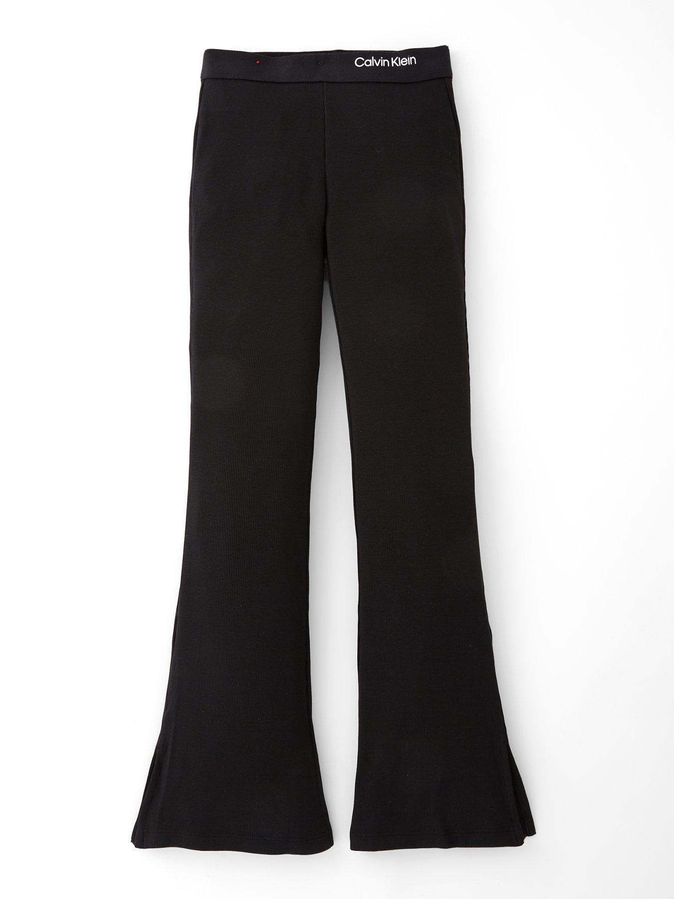 undefined Girls Rib Flare Pant - Black
