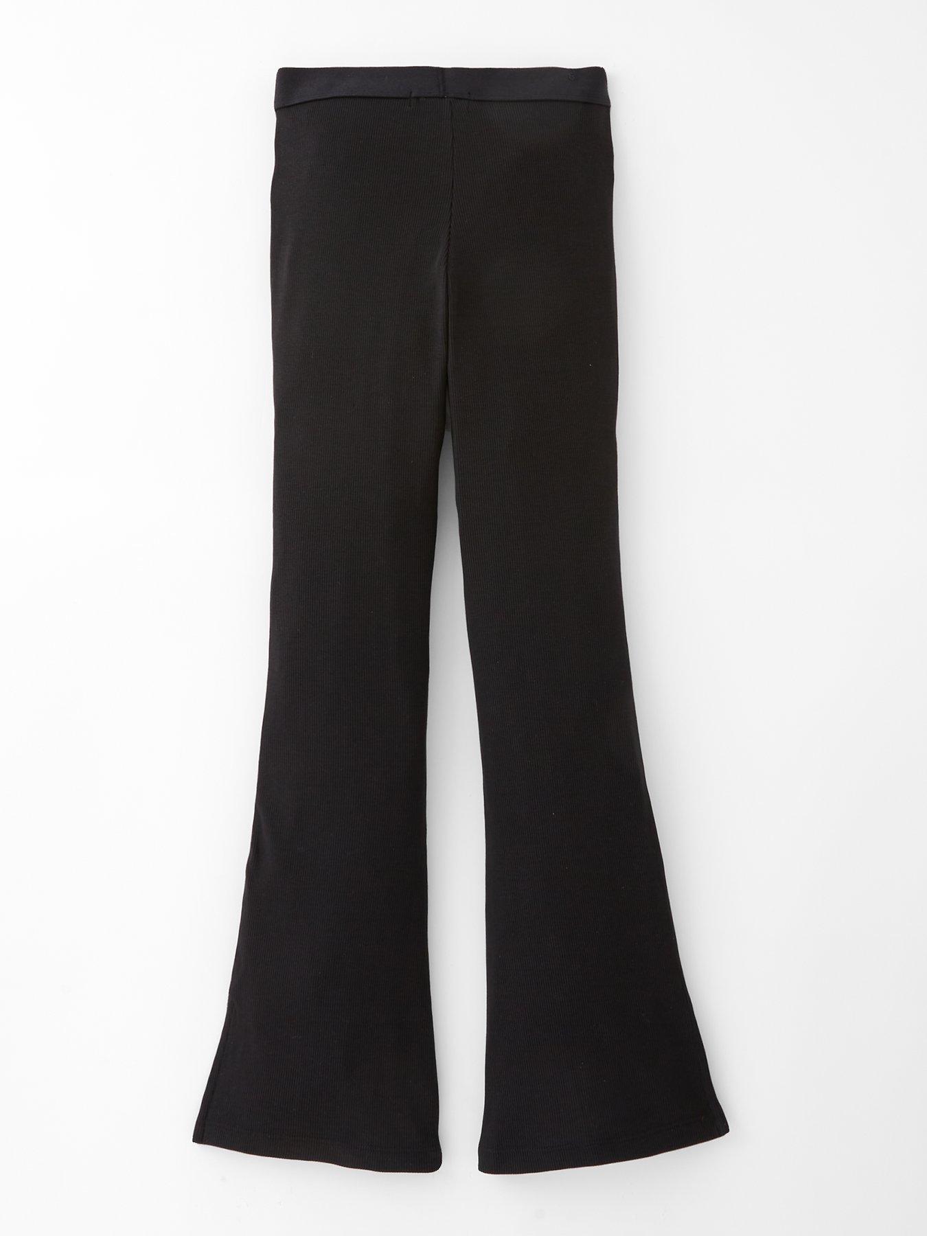 Image 2 of 5 of Calvin Klein Jeans Girls Rib Flare Pant - Black