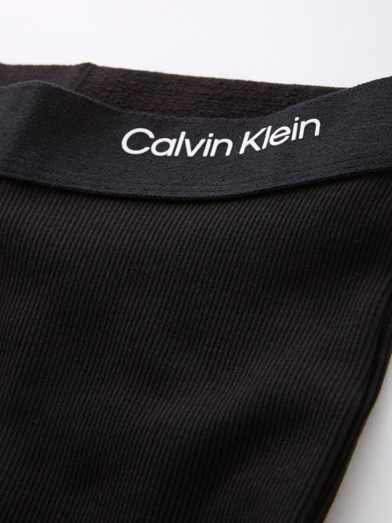 Image 3 of 5 of Calvin Klein Jeans Girls Rib Flare Pant - Black