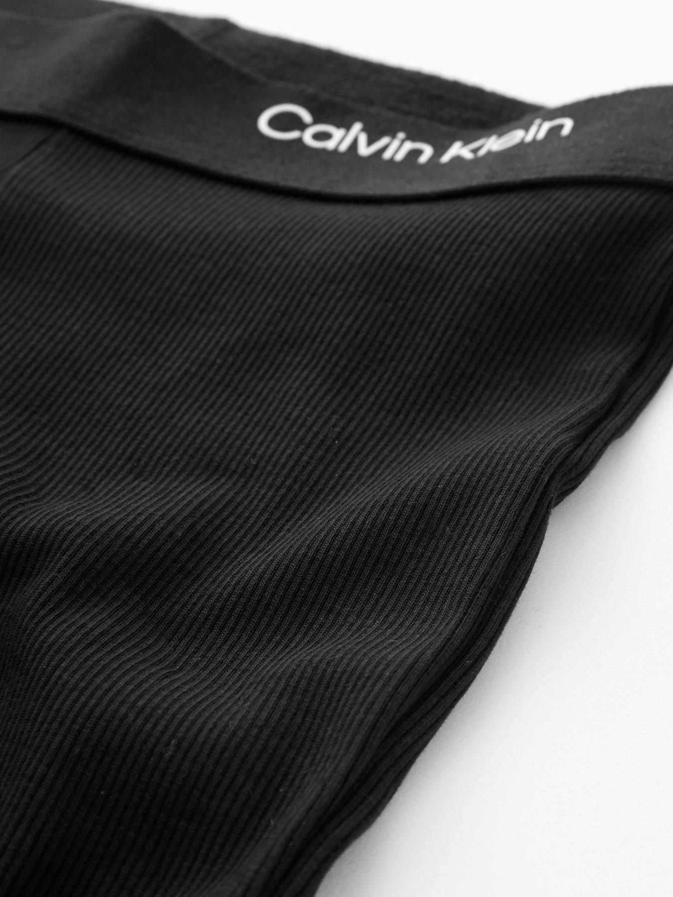 Image 4 of 5 of Calvin Klein Jeans Girls Rib Flare Pant - Black