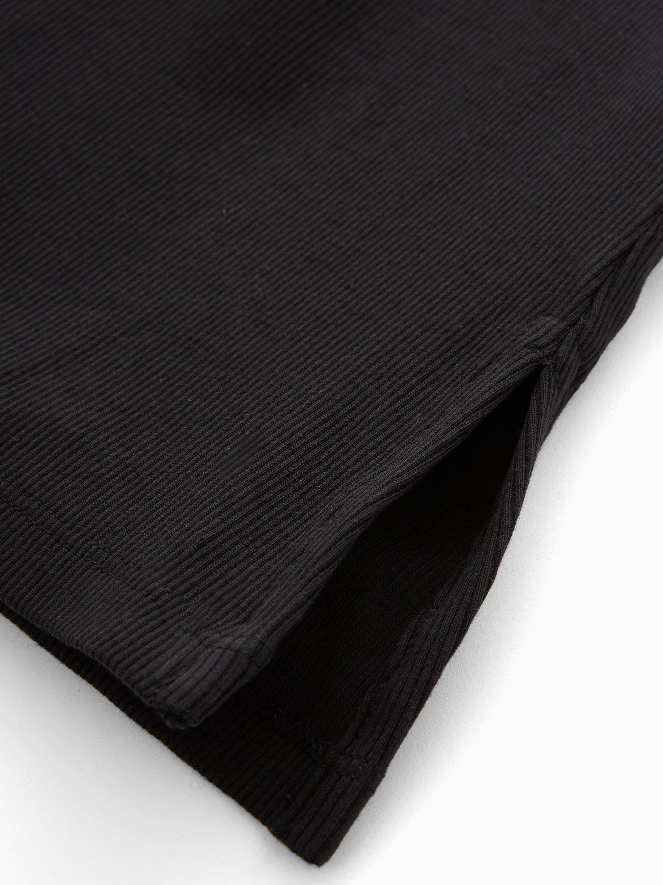 Image 5 of 5 of Calvin Klein Jeans Girls Rib Flare Pant - Black