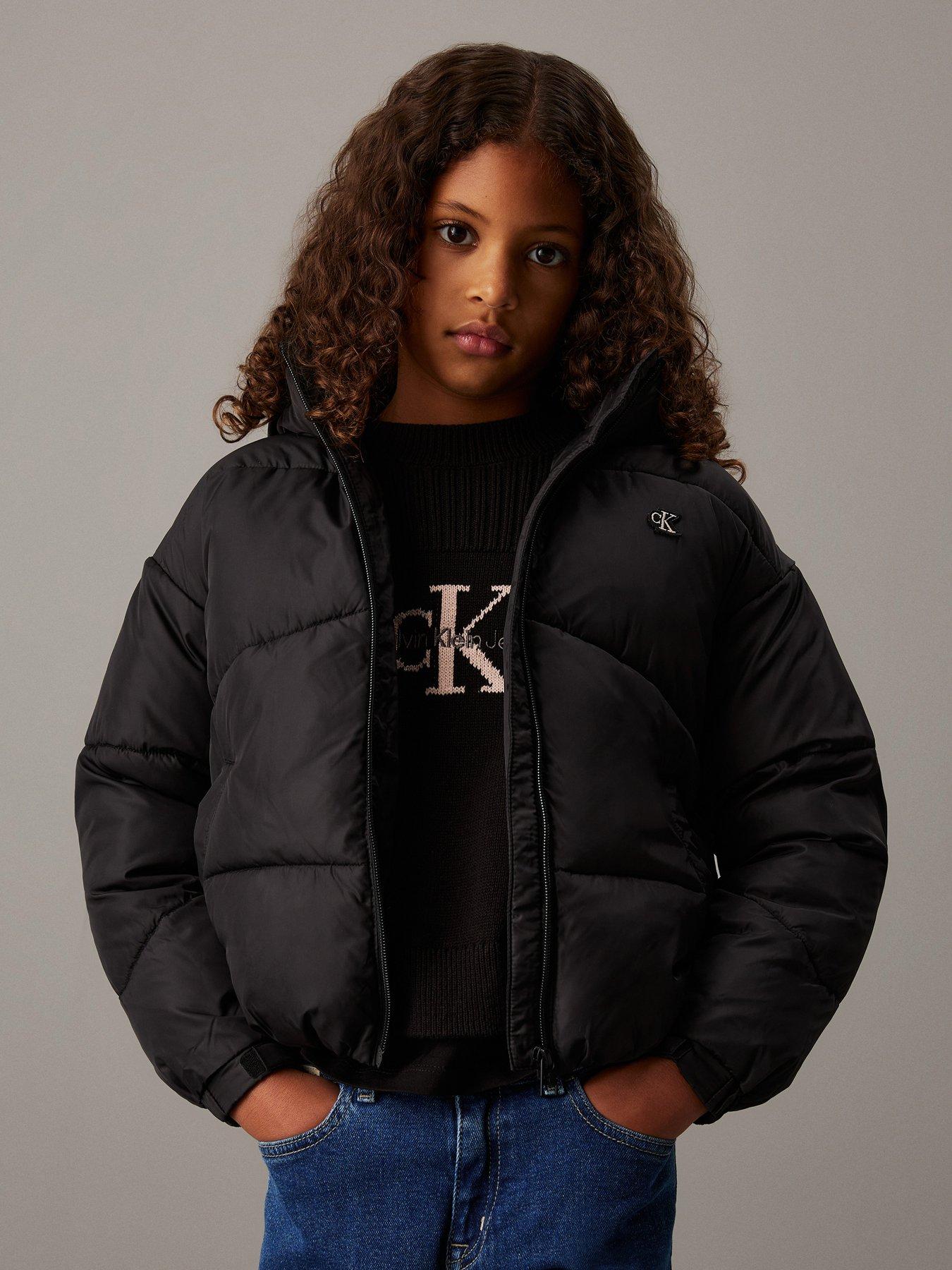undefined Girls CK Short Padded Jacket - Black