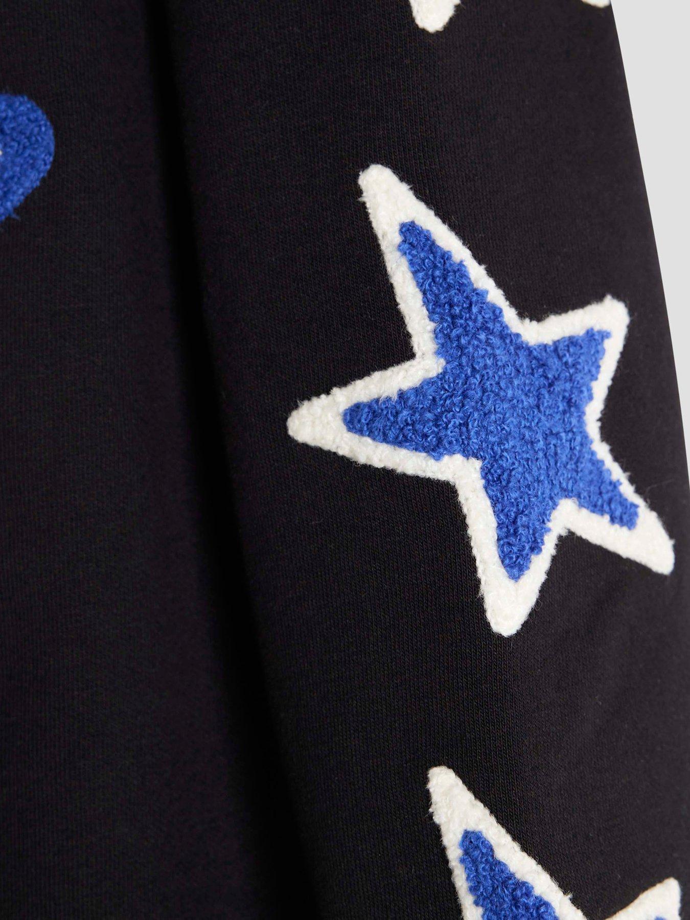  image of river-island-older-boys-r-star-applique-sweatshirt-black