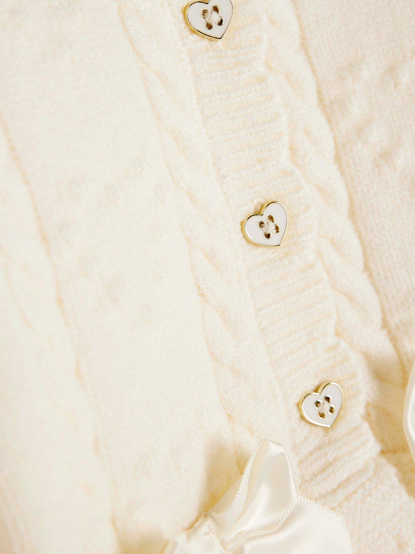 Image 5 of 5 of River Island Baby Girls Peplum Cardigan - Cream