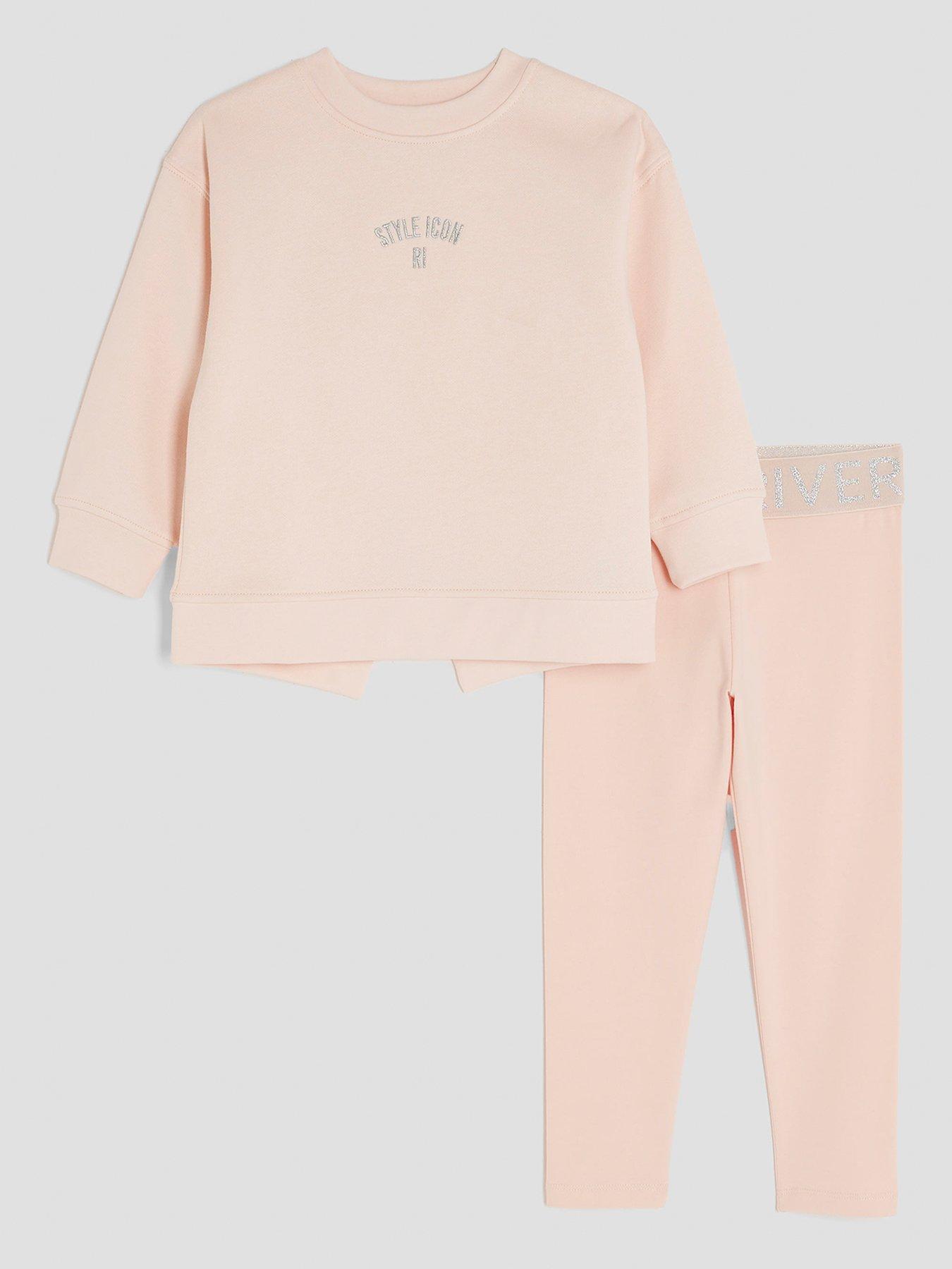 undefined Girls Sweat Set - Pink