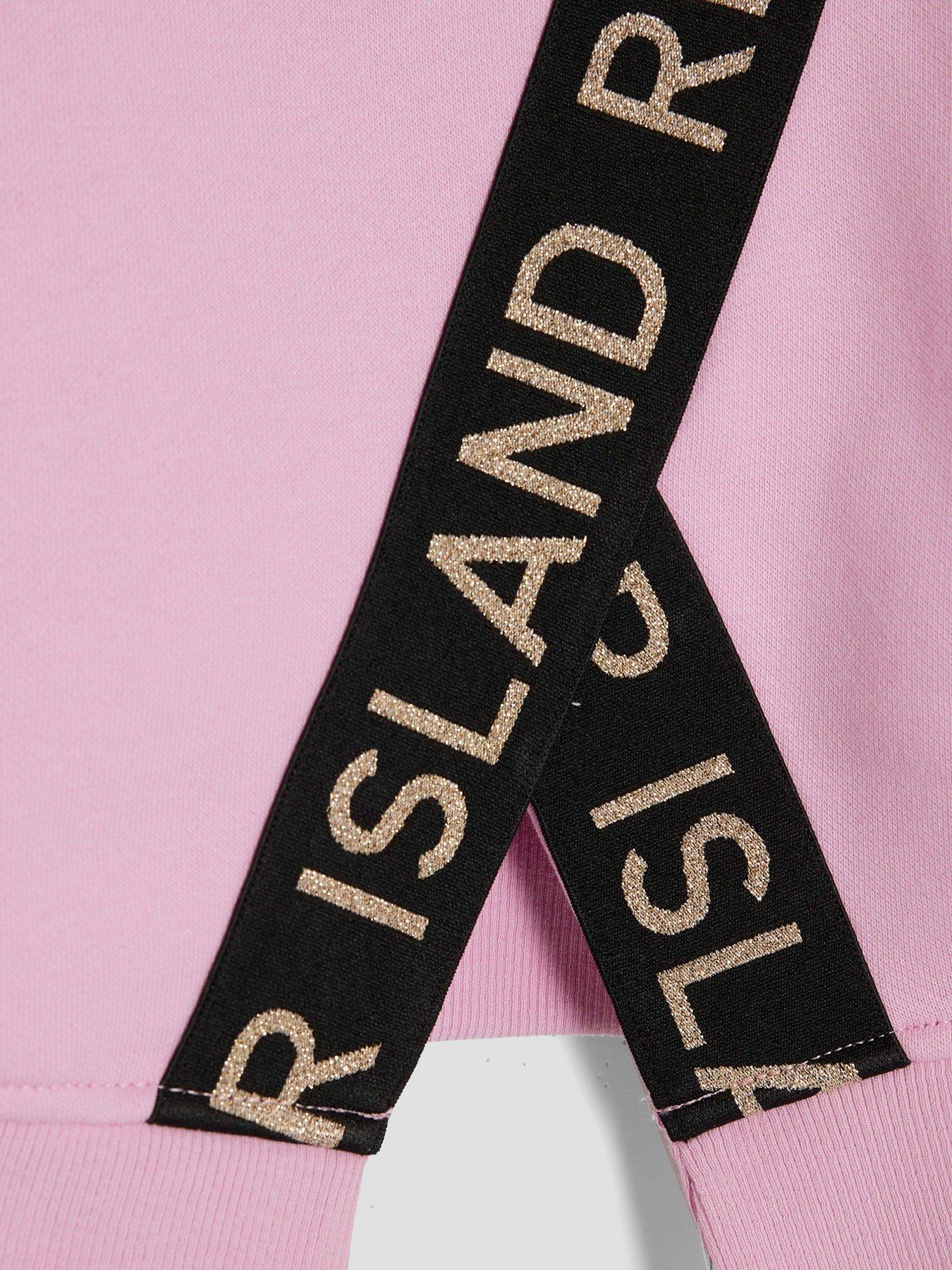 Image 3 of 4 of River Island Older Girls Split Back Legging Set - Pink