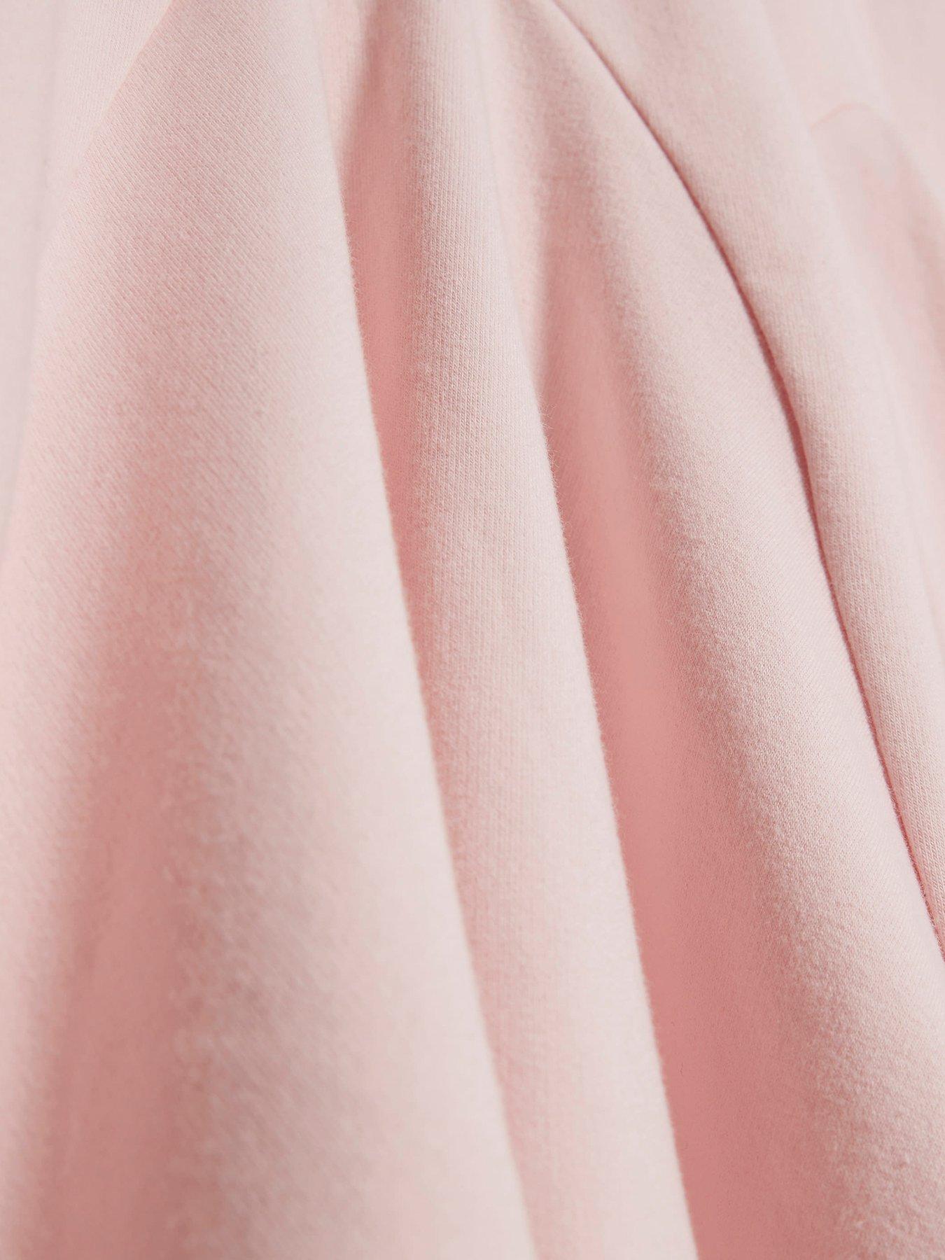  image of river-island-older-girls-waisted-godet-sweatshirt-dress-pink