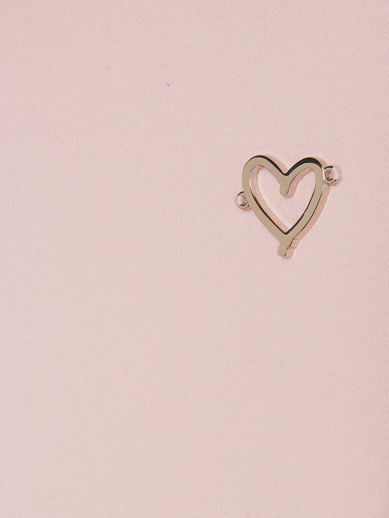  image of river-island-older-girls-waisted-godet-sweatshirt-dress-pink