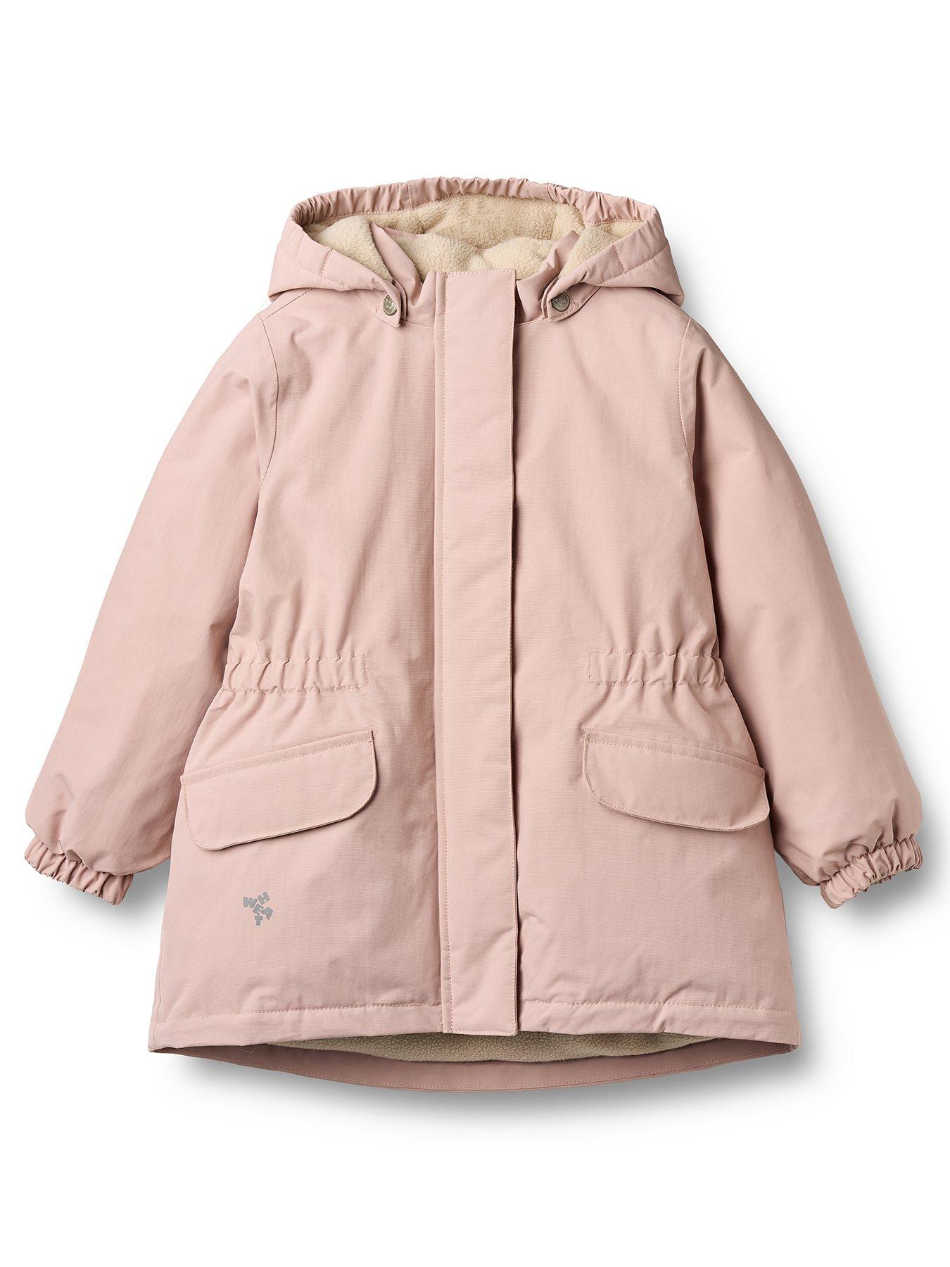 Wheat Baby Girls Hooded Sille Jacket - Pink