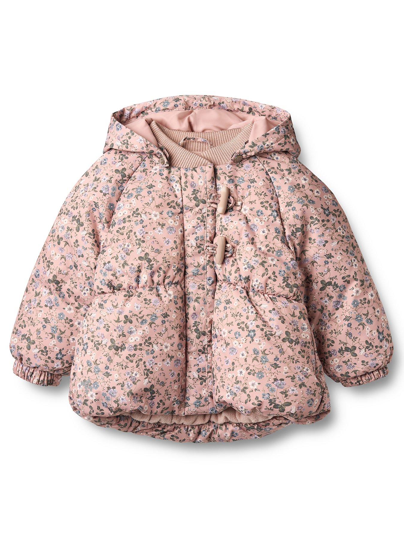 Wheat Baby Girls Floral Padded Olga Jacket - Pink