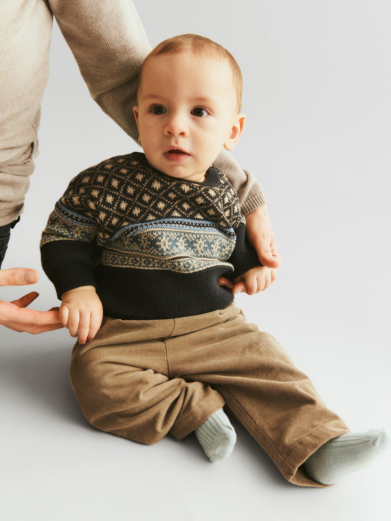 Image 1 of 4 of Wheat Baby Boys Julius Knitted Jumper - Navy