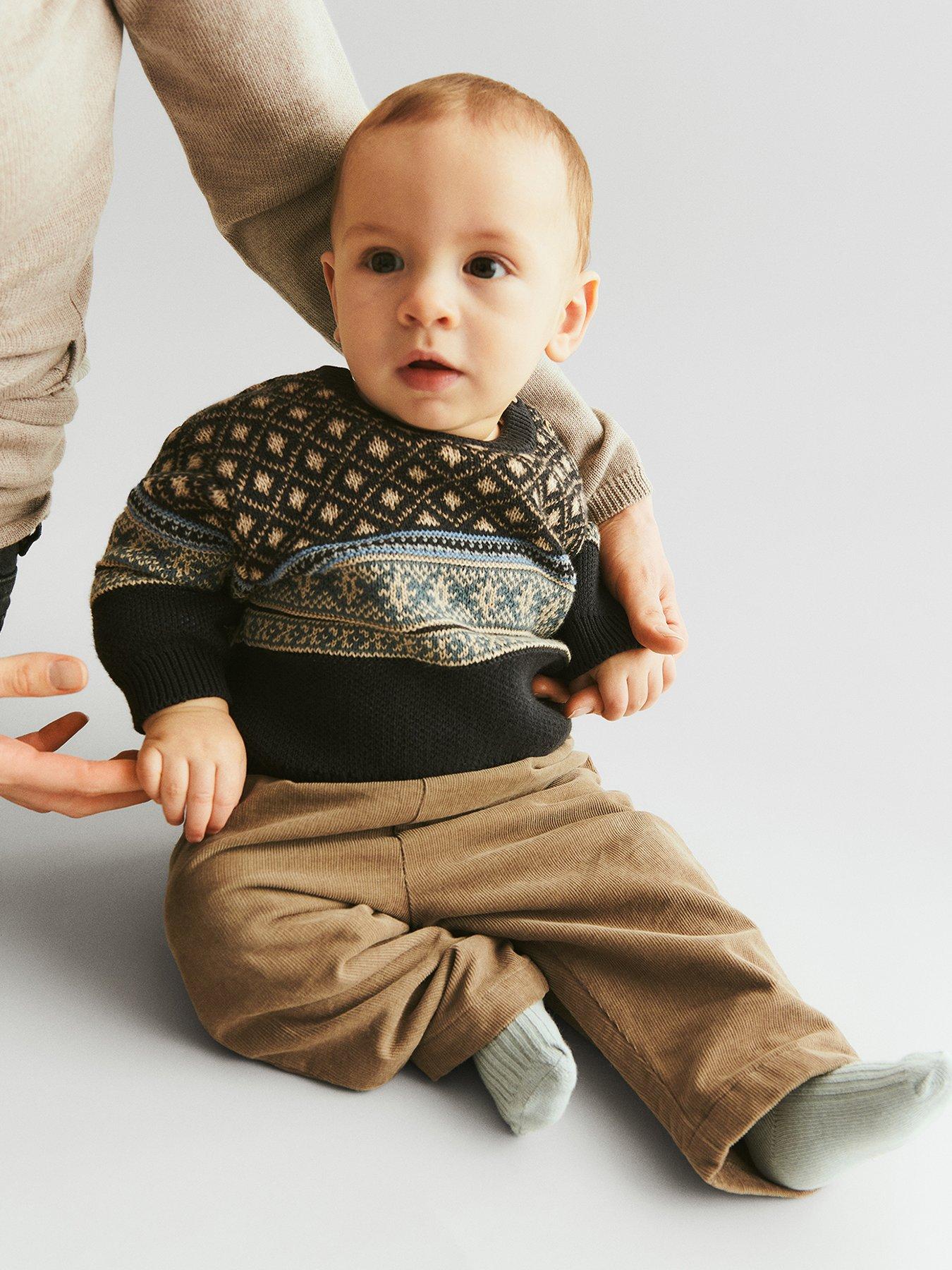 stillFront image of wheat-baby-boys-julius-knitted-jumper-navy