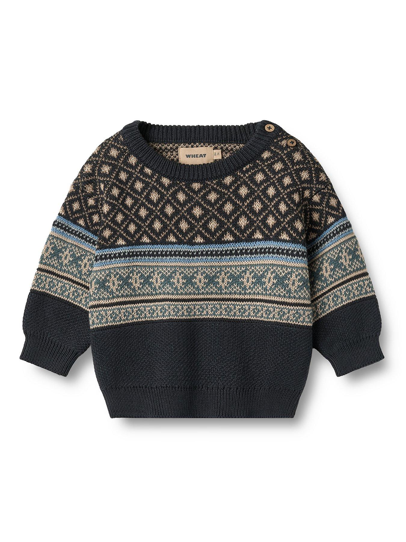 Image 2 of 4 of Wheat Baby Boys Julius Knitted Jumper - Navy