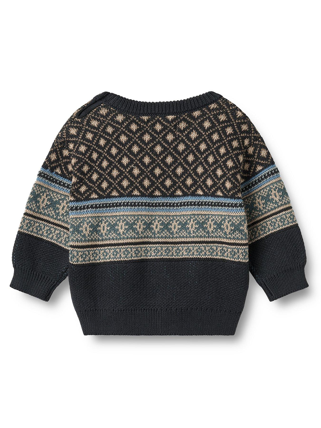 Image 3 of 4 of Wheat Baby Boys Julius Knitted Jumper - Navy