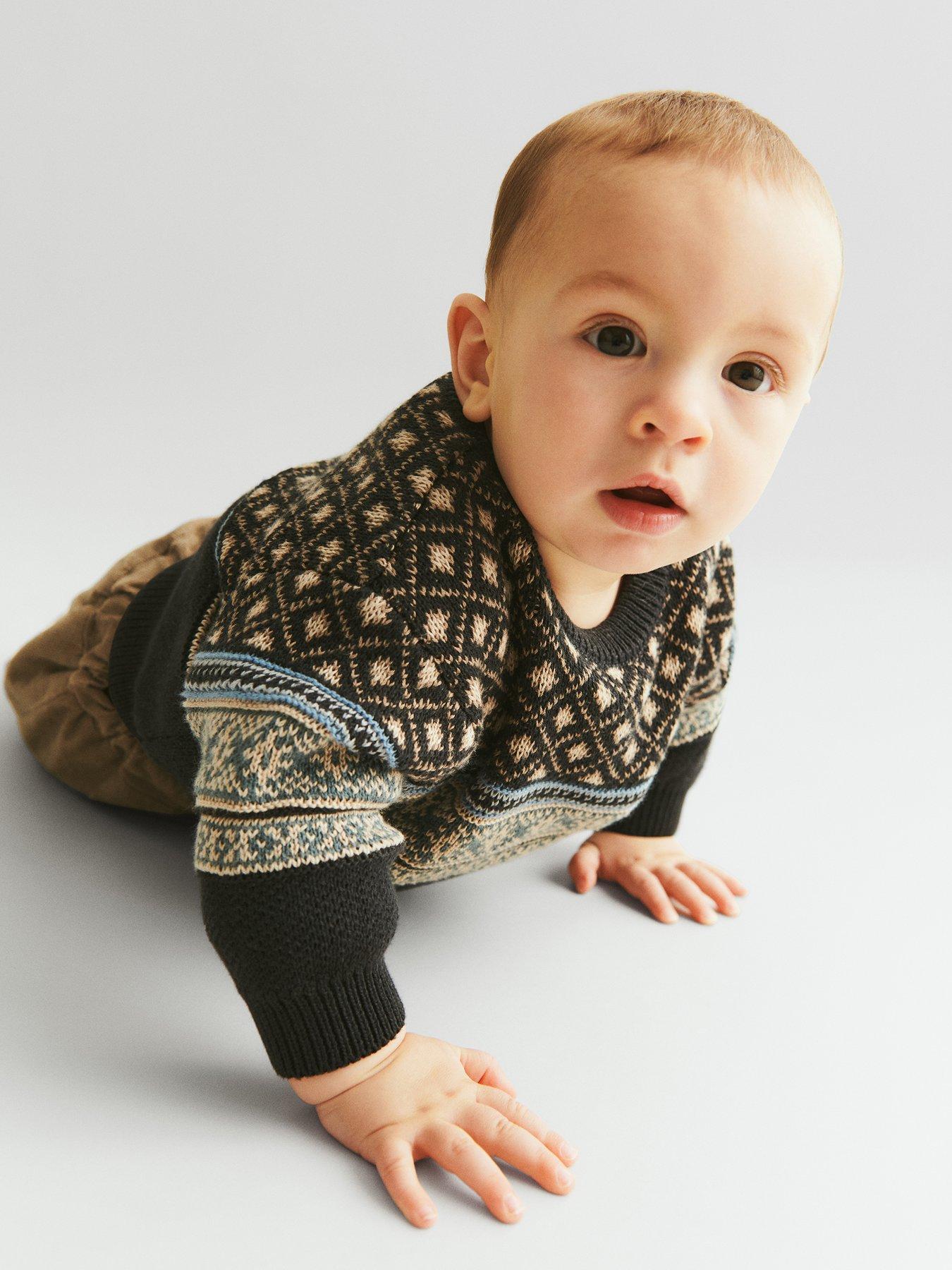 Image 4 of 4 of Wheat Baby Boys Julius Knitted Jumper - Navy