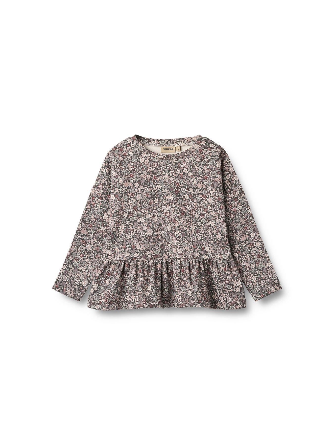 Image 1 of 3 of Wheat Girls Carolina Long Sleeve Peplum Tshirt - Purple
