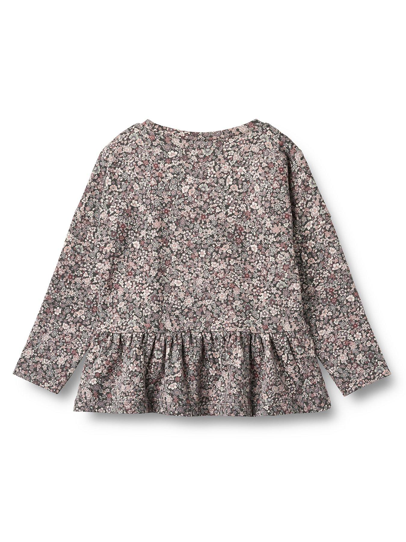 Image 3 of 3 of Wheat Girls Carolina Long Sleeve Peplum Tshirt - Purple