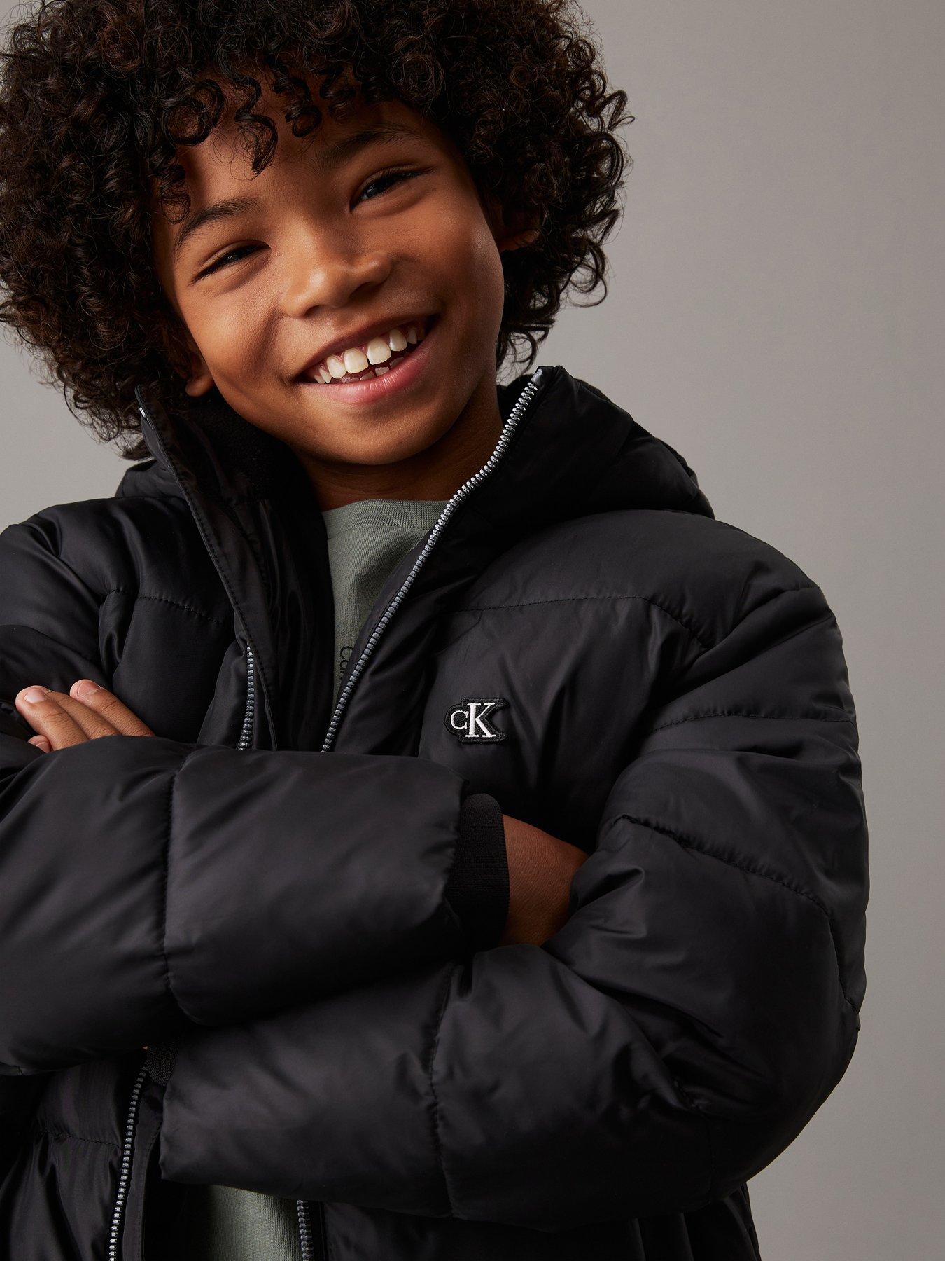 Image 4 of 4 of Calvin Klein Jeans Boys Essential Parka Jacket - Black
