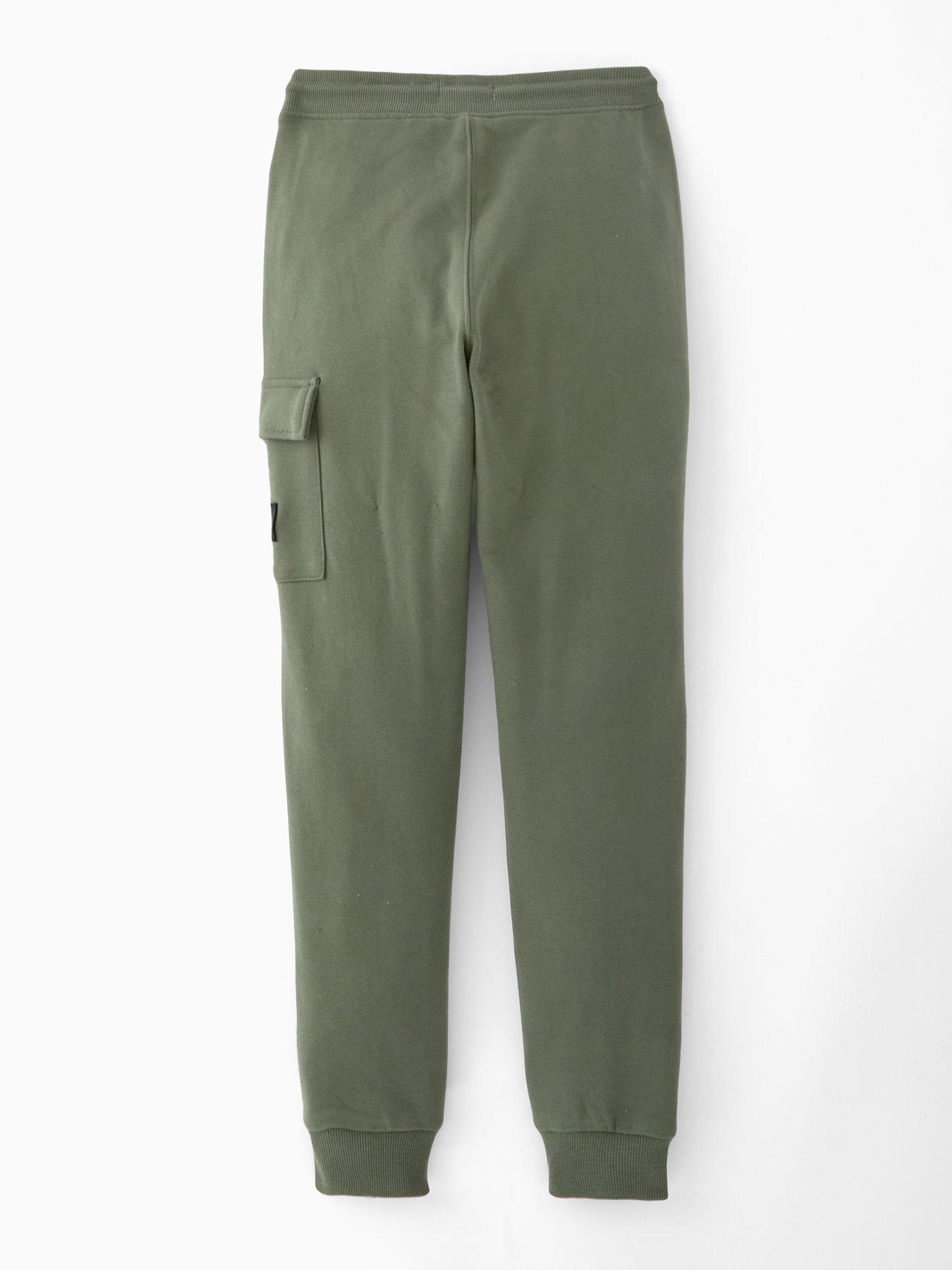 Image 2 of 5 of Calvin Klein Jeans Boys Badge Relaxed Sweatpants - Thyme