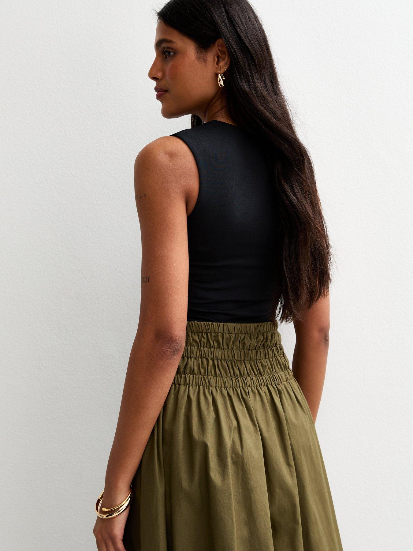  image of new-look-black-square-neck-bodysuit