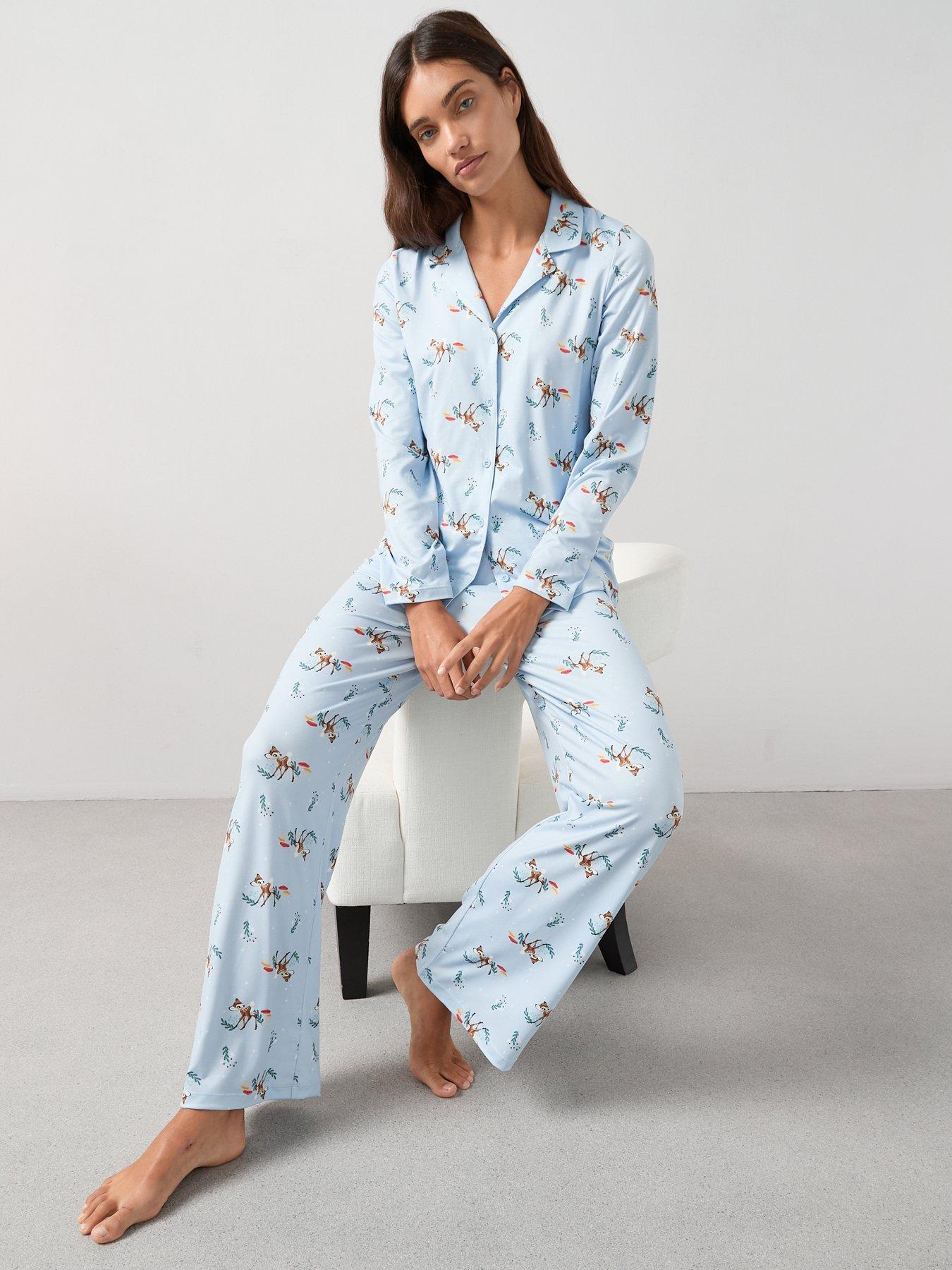 Image 5 of 6 of The Very Collection Disney Bambi Button Down Pyjama Set - Blue