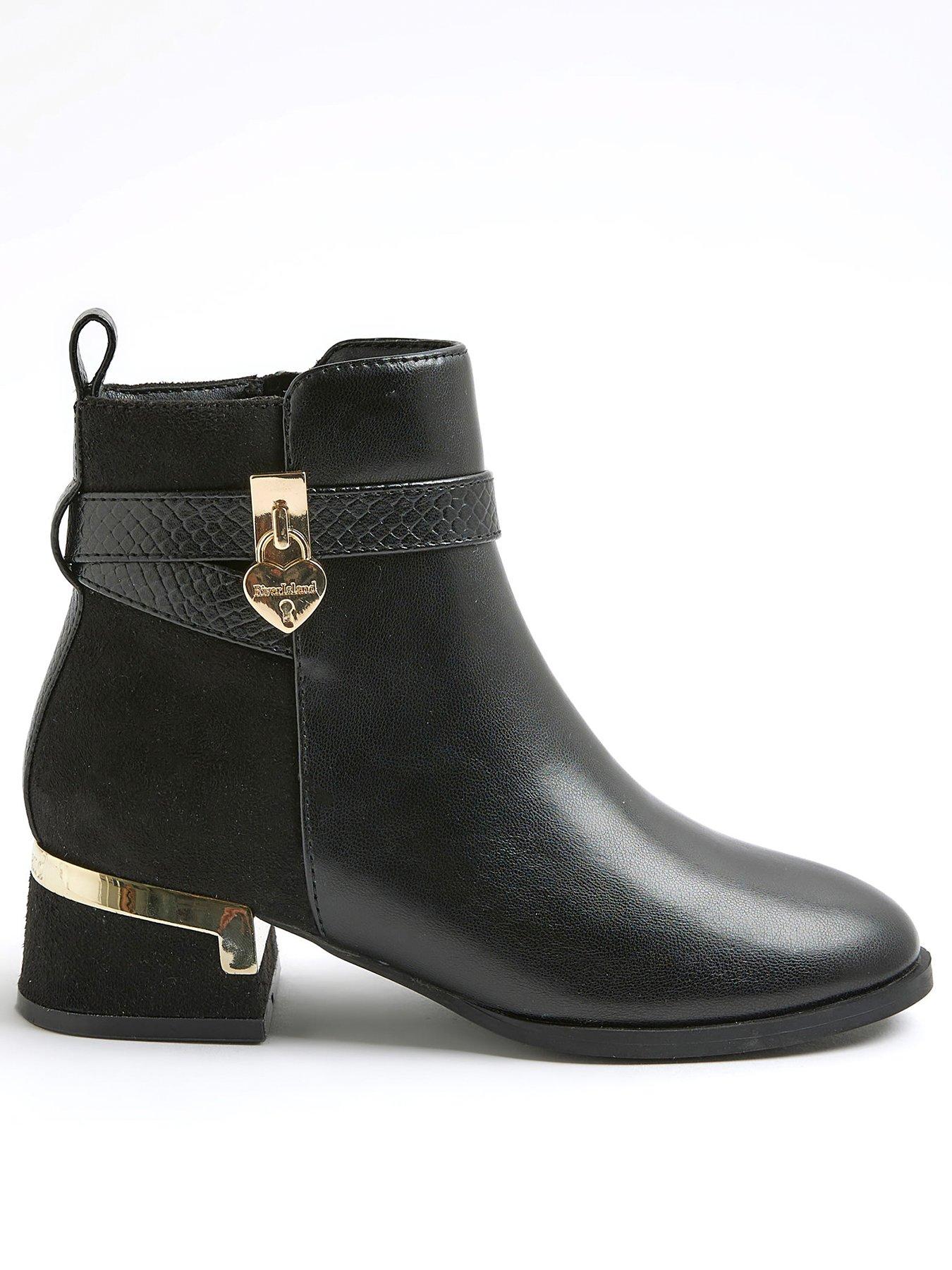 river-island-older-girls-heart-lock-ankle-boots-black