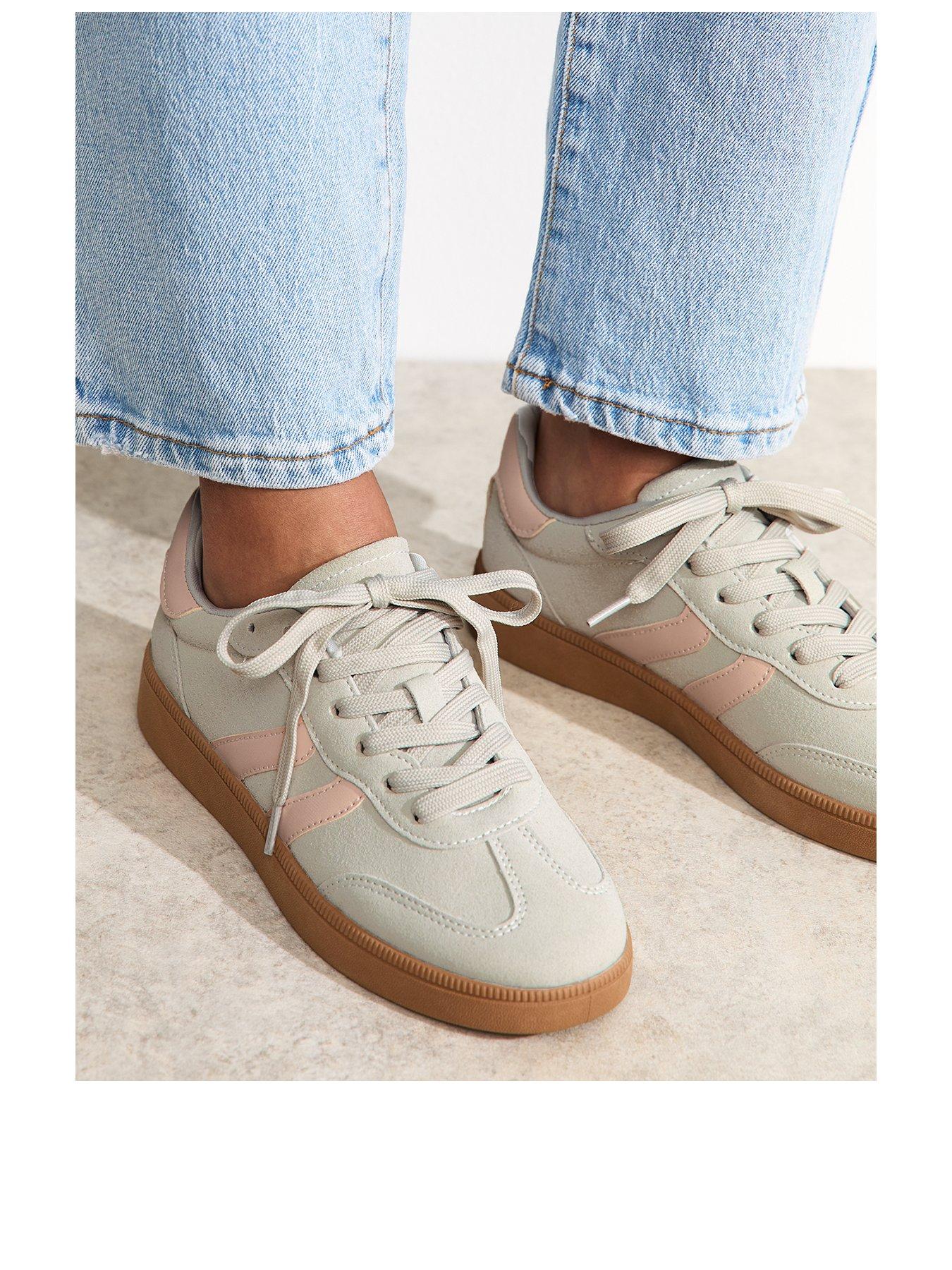 stillFront image of new-look-grey-panelled-faux-suede-contrast-trim-trainers