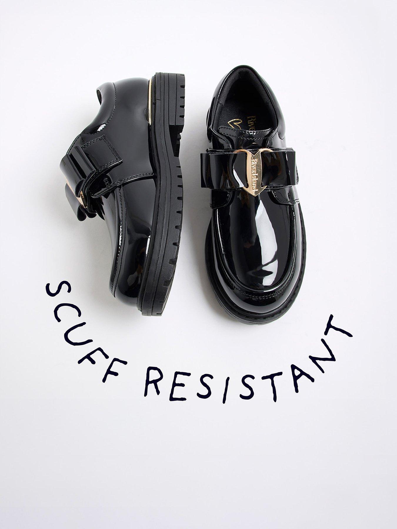 Image 2 of 4 of River Island Older Girls Chunky Bow Strap Shoes - Black