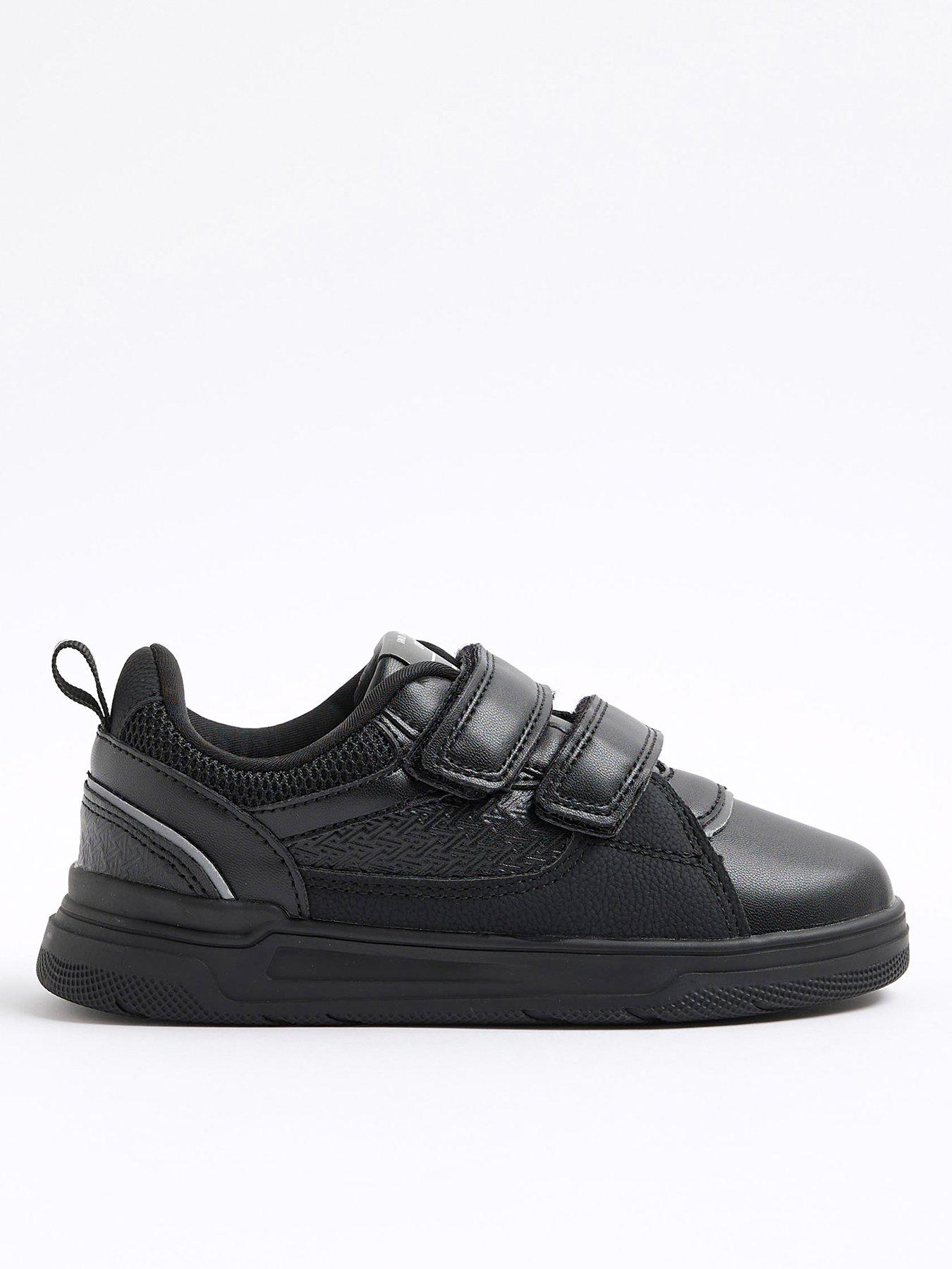 river-island-older-boys-monogram-plimsoll-shoes-black