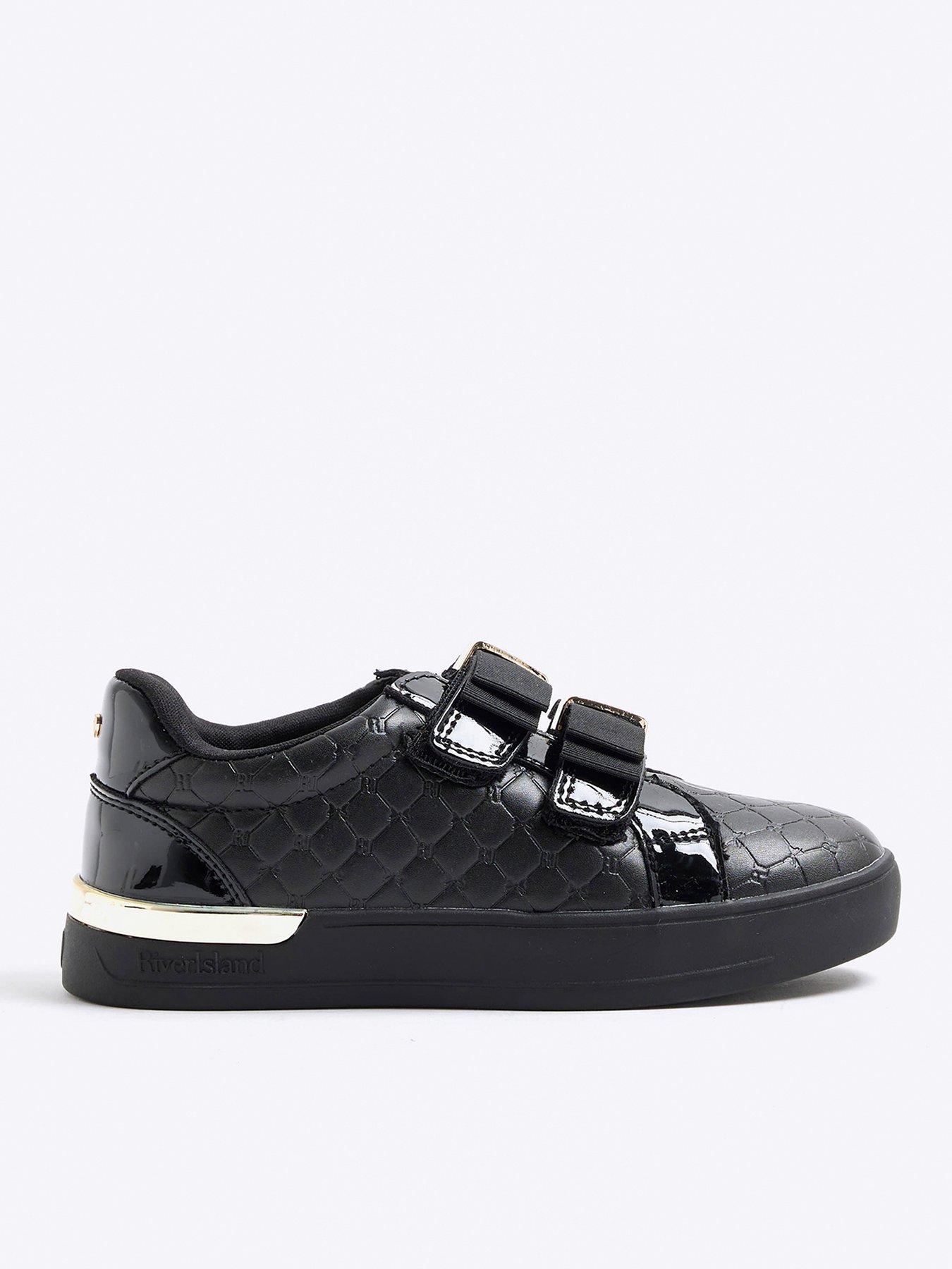 river-island-mini-girls-double-bow-plimsoll-shoes-black