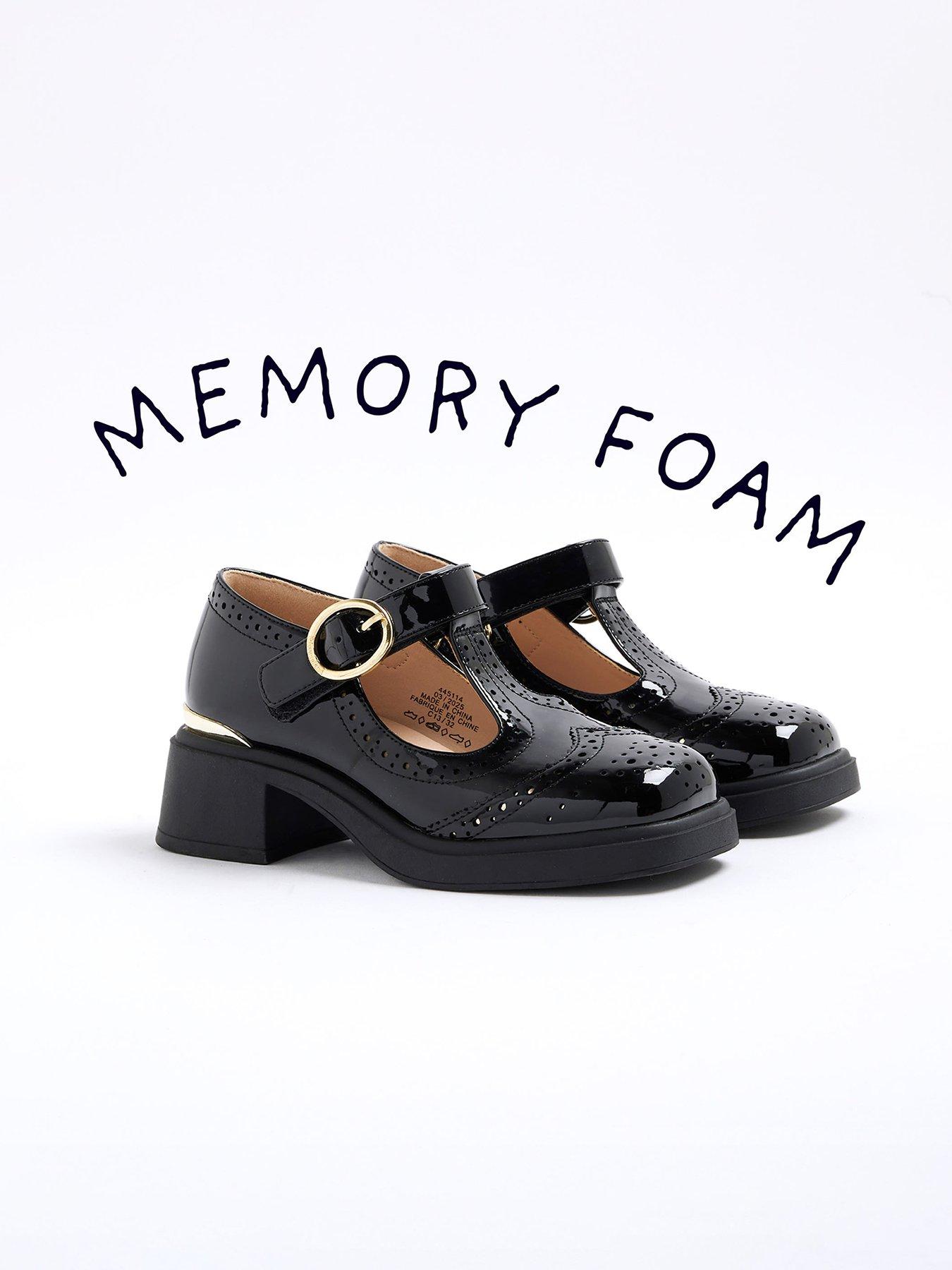 Image 2 of 4 of River Island Older Girls Heeled T-bar Mary Jane Shoes - Black