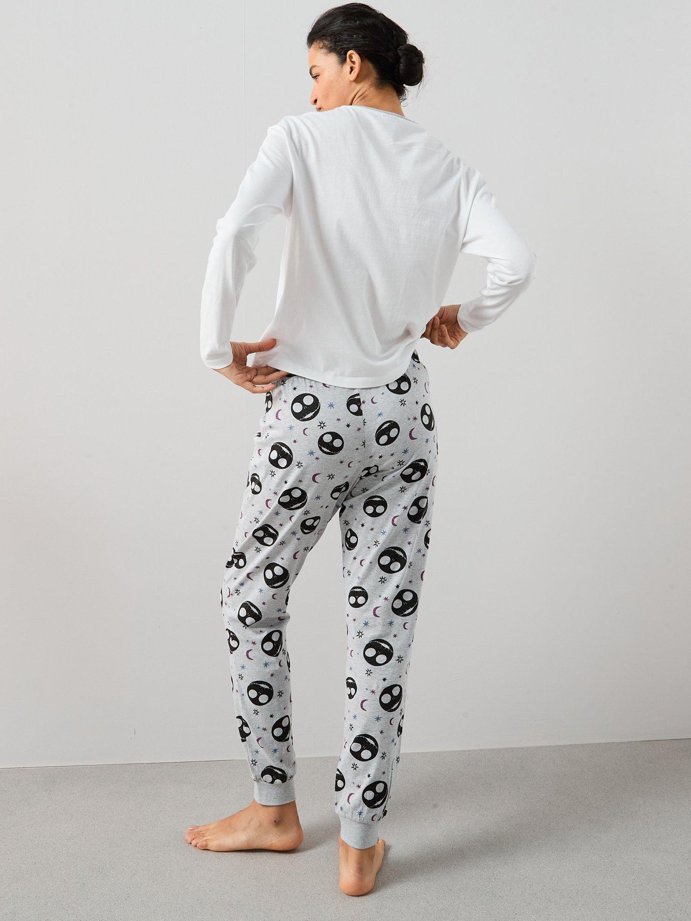  image of the-very-collection-ladies-nightmare-before-christmas-long-leg-pyjama-set-white