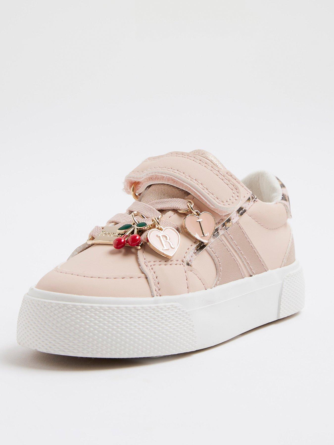 Image 5 of 5 of River Island Mini Girls Leopard Plim Shoes - Pink