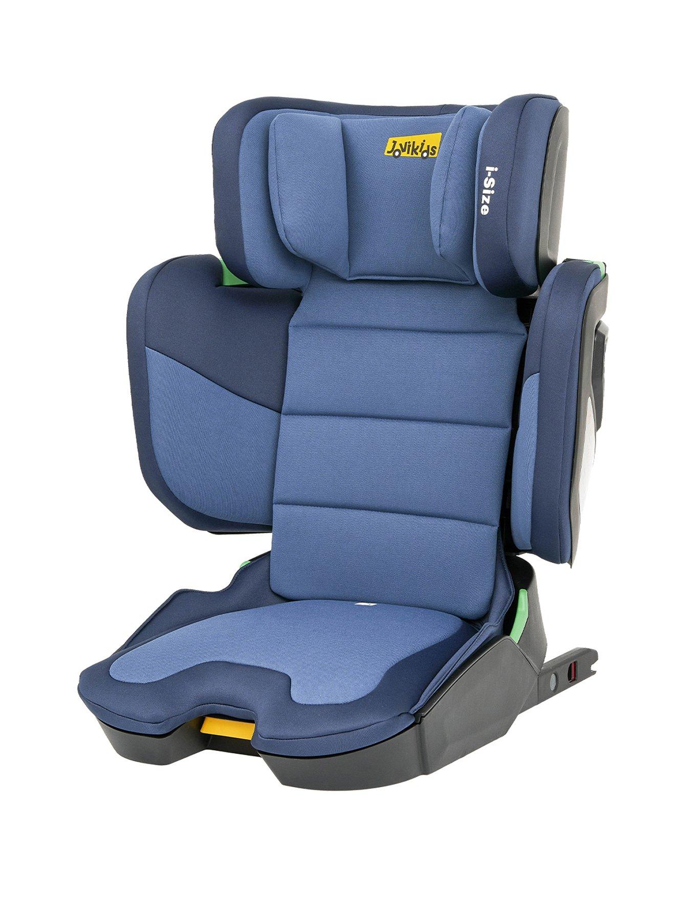 Image 1 of 8 of Jovikids Compact Folding Booster Car Seat - Blue